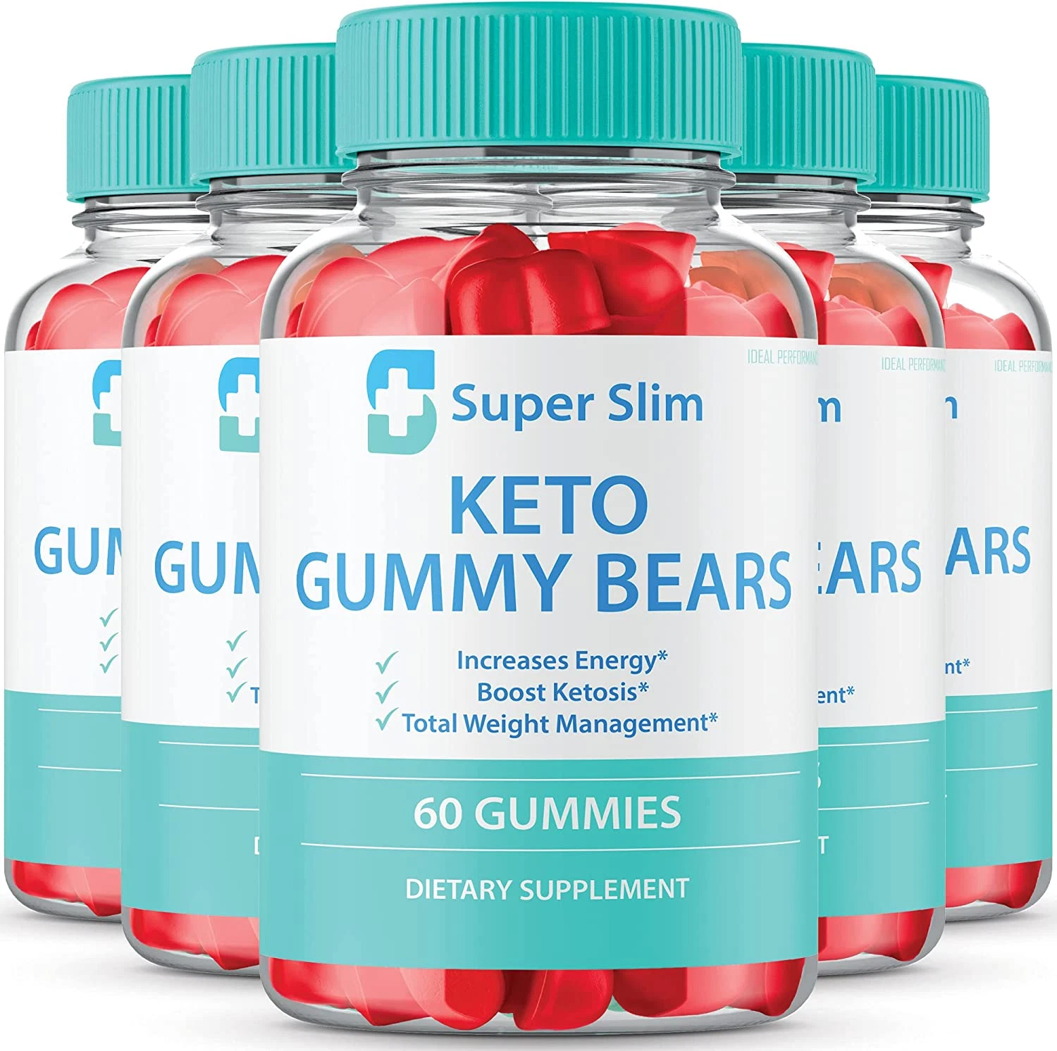 (5 Pack) Super Slim Ketos Gummy Bears Super Slim Ketos Gummies Super Slim Keto A