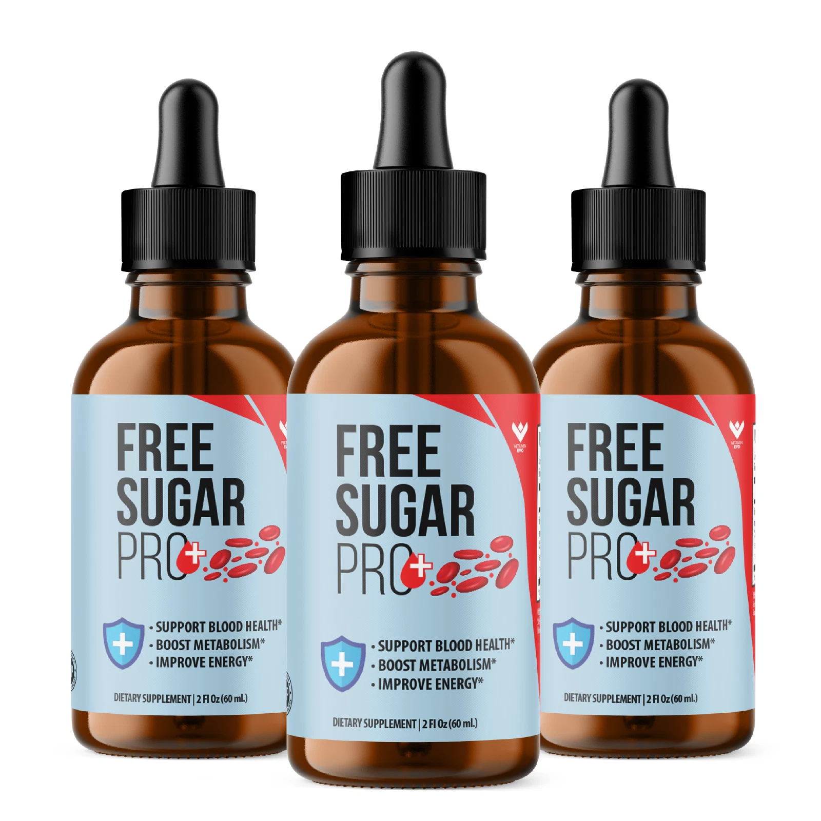(3 Pack) Free Sugar Pro Drops, FreeSugarPro Blood Level Support (90 Servings)