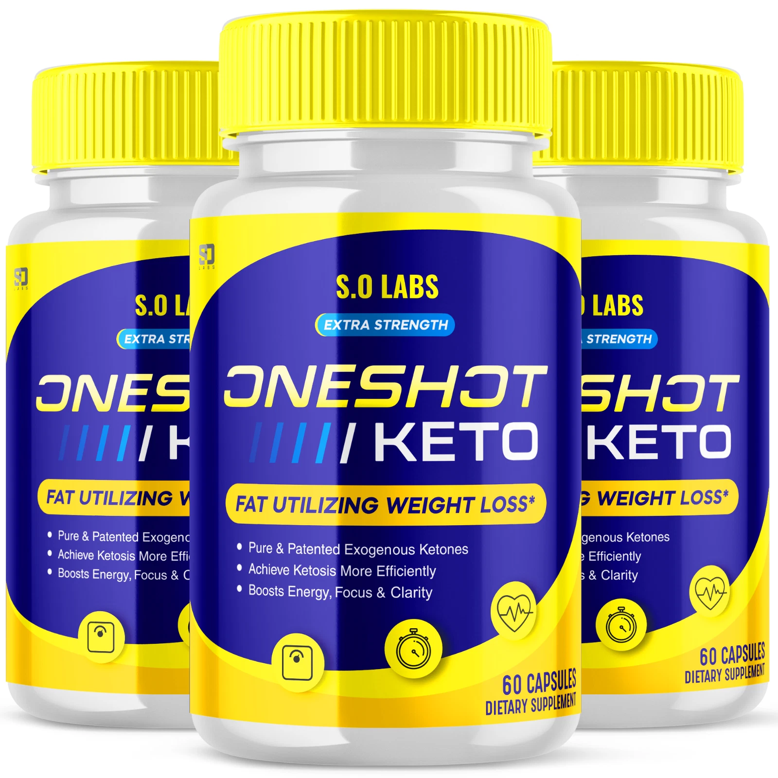 One Shot Keto Capsule - Support Weight Loss, Daily Energy & Vitality (3 Pack)