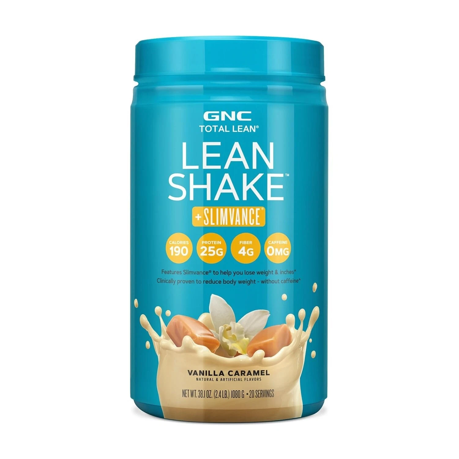 GNC Total Lean Shake + Slimvance | Proteína en polvo sin caféína, ayuda a reducir Bo