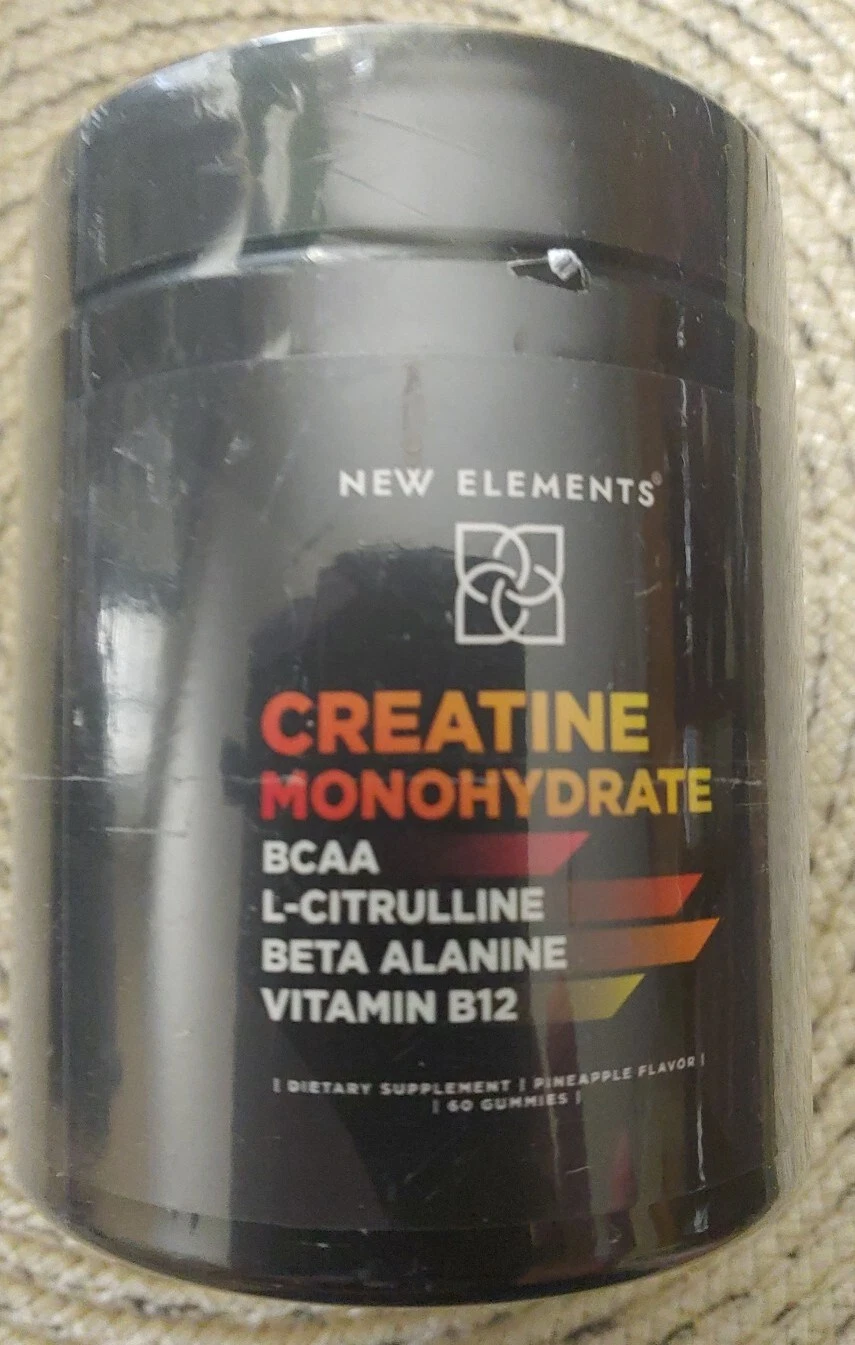 Creatine Monohydrate BCAA L-Citrulline/Beta Alanine Vit.B12/60 Gummies/Pineapple