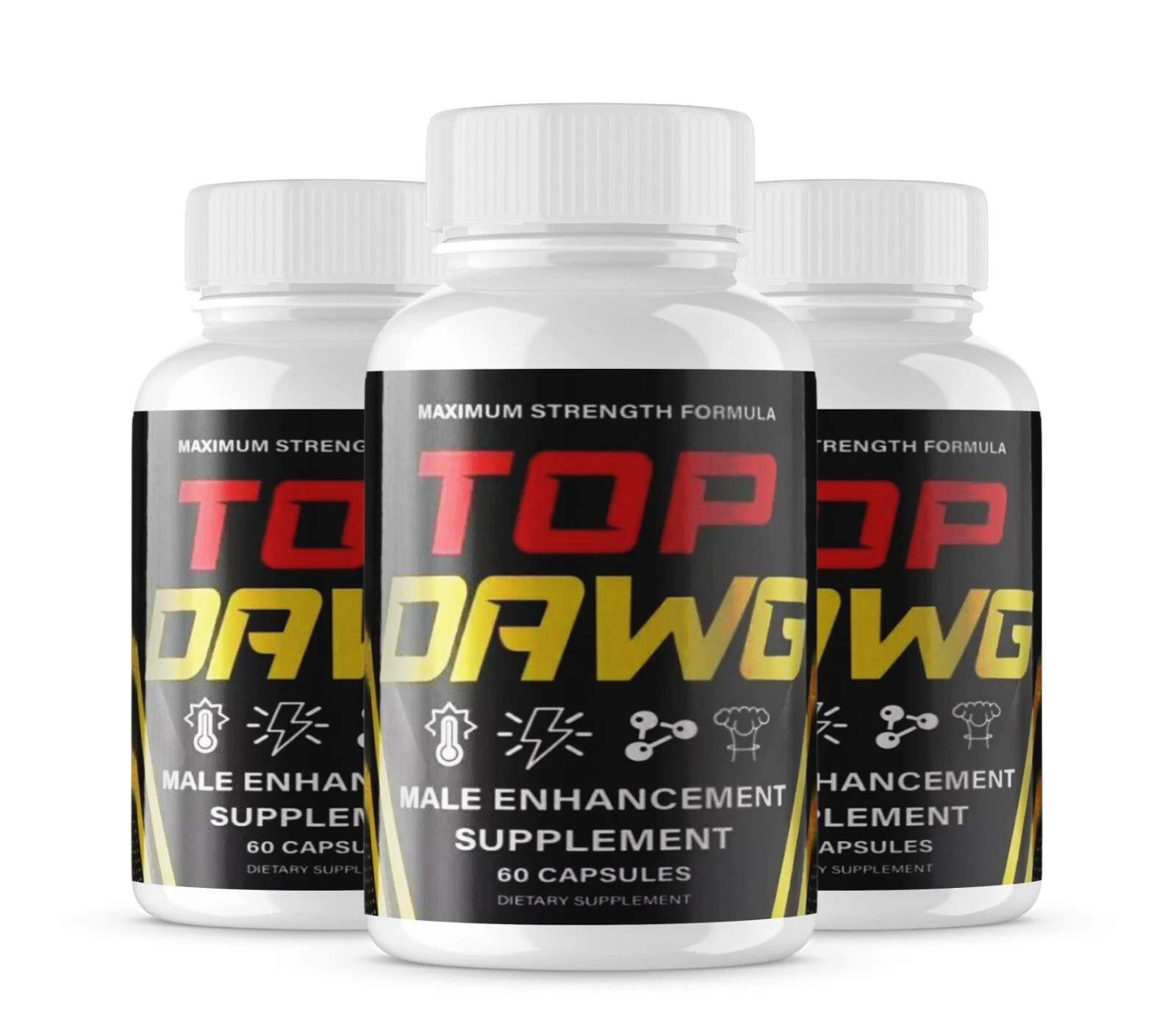 Top Dawg Advanced Male Support Enhancement Supplement (180 Capsules) 3-Pack