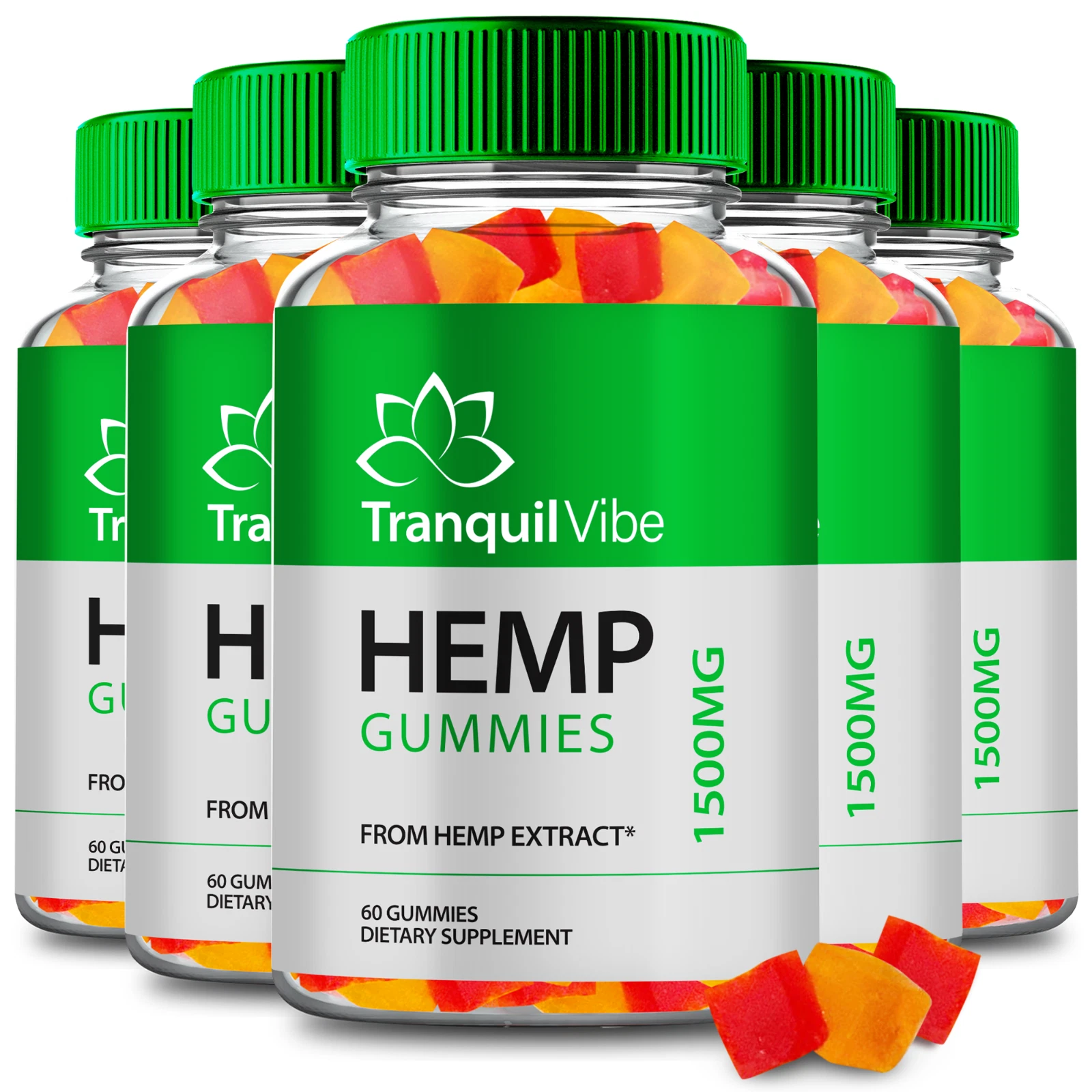 (5 Pack) Tranquil Vibe Gummies, Advanced Overall Health & Wellness Support Gummy