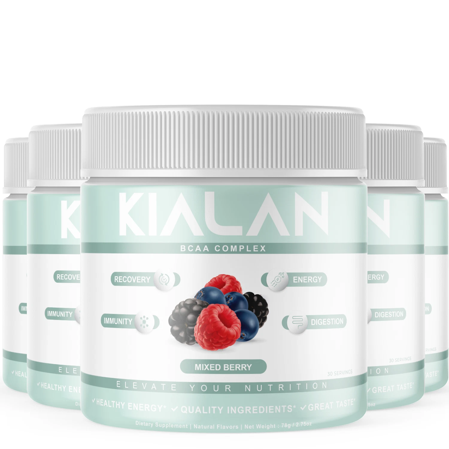 5 Pack - Kialan Nutrition Greens - Weight Management, Nutrition Shake Powder