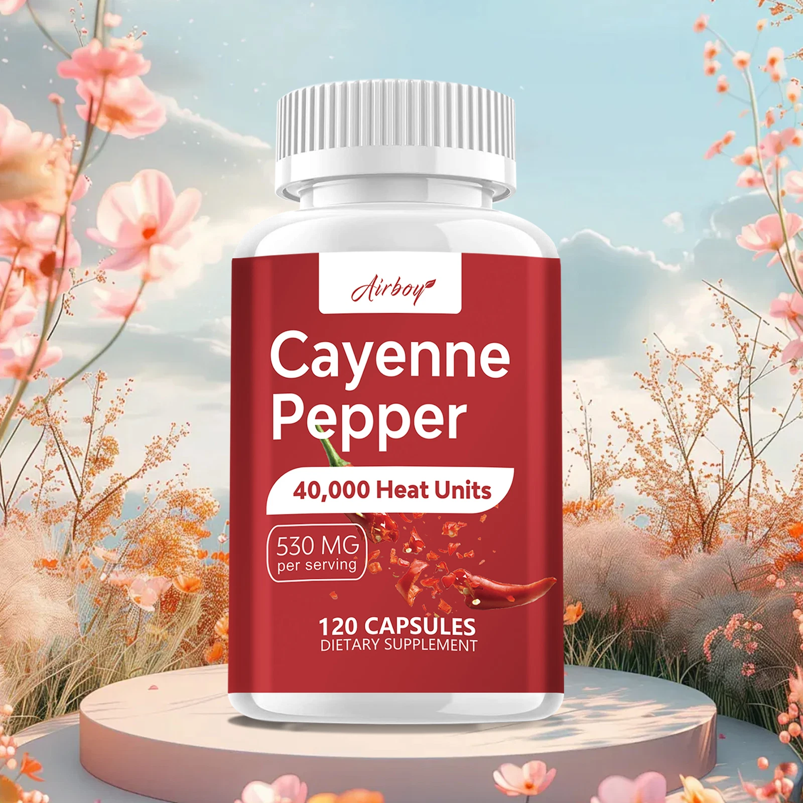 120pcs Cayenne Pepper- Boost Metabolism,Burn Fat,Produce Energy, Reduce Appetite
