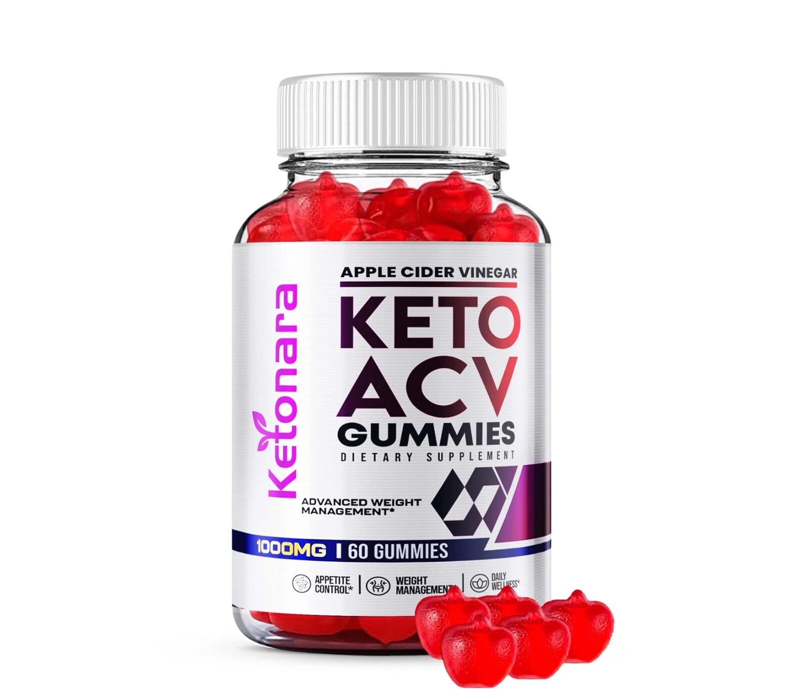 Ketonara Keto ACV Gummies Weight Loss After Meal Dietary Supplement (60 Gummies)