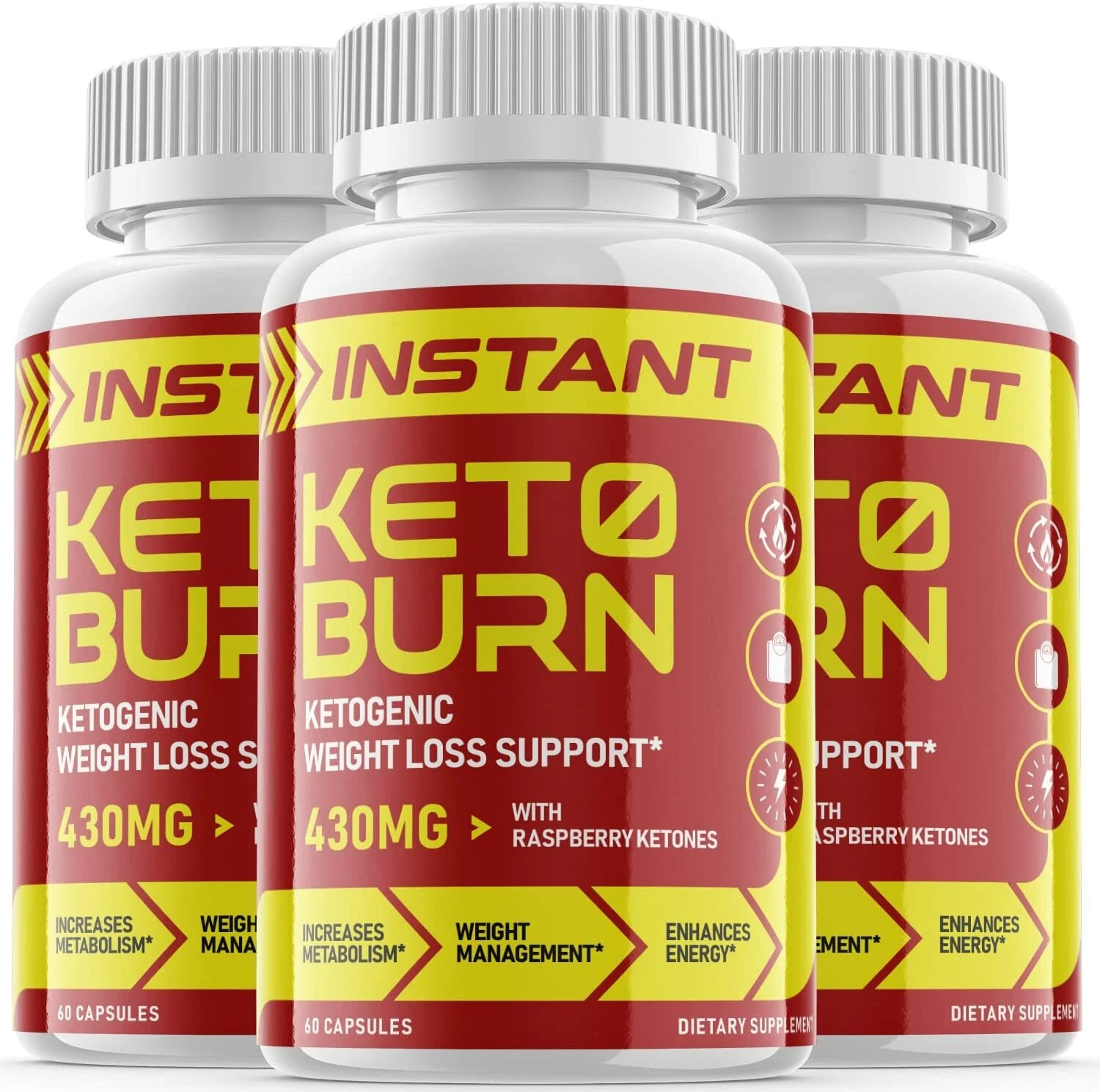(3 Pack) Instant Keto Burn - Keto Weight Loss Supplements for Weight Management