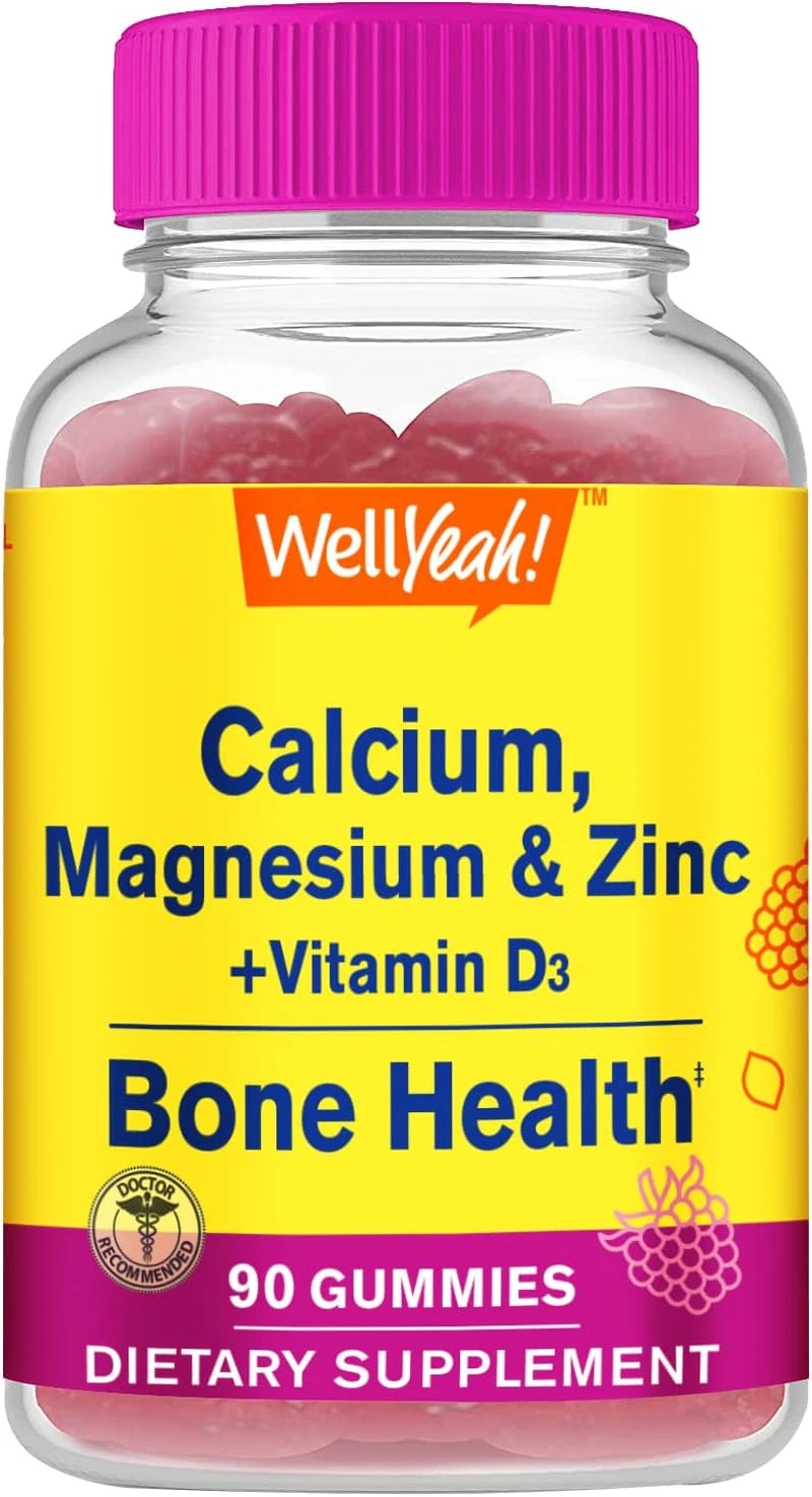 Calcium, Magnesium, Zinc + Vitamin D3 Gummies by | Bone, Muscle and Nerve Healt