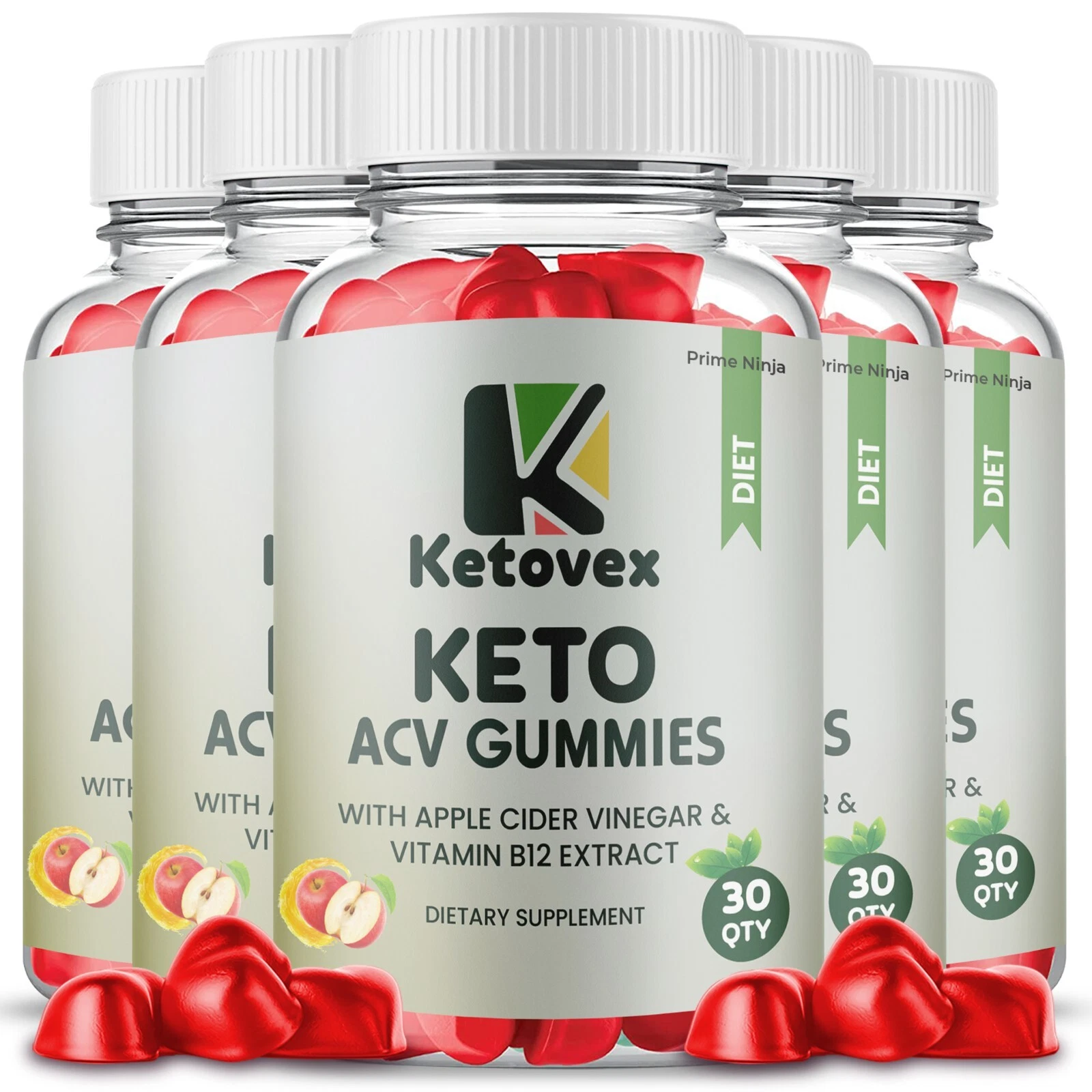 Ketovex Keto ACV Gummies, Ketovex Gummies Maximum Strength Official (5 Pack)