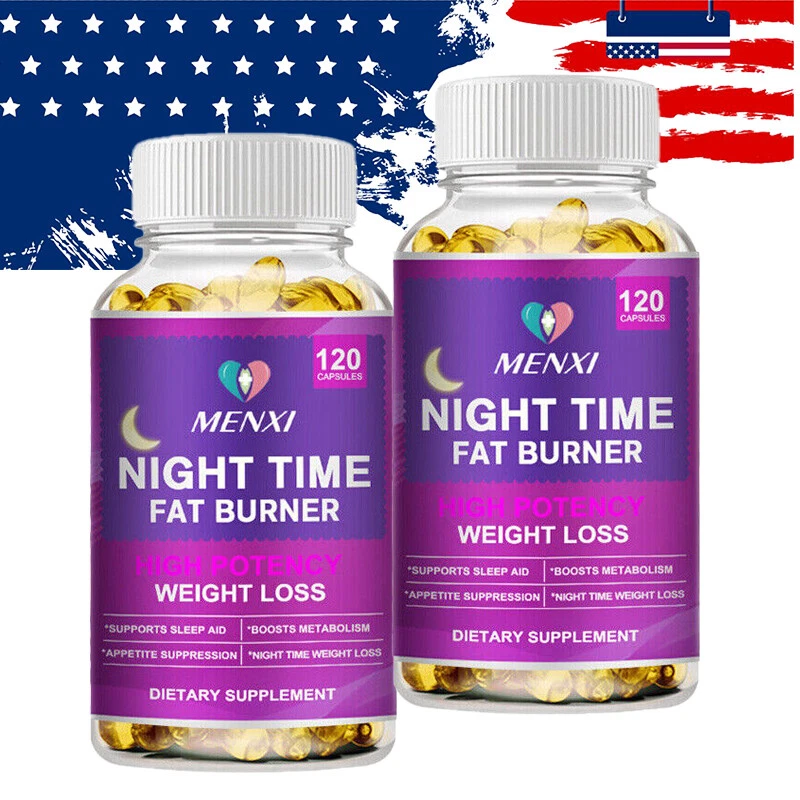 Night Time Fat Burner Supplement,Weight Loss,Appetite Suppressant,Detox 240Pills