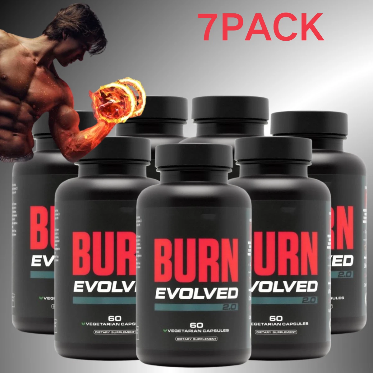 7PCS Burn Evolved Fat Burner Weight Loss Hot Muscle Thermogenic 60 capsules