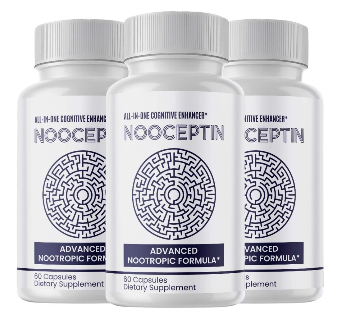(3 Pack) Nooceptin - Cognitive Enhancer Capsules for Cognition and Focus