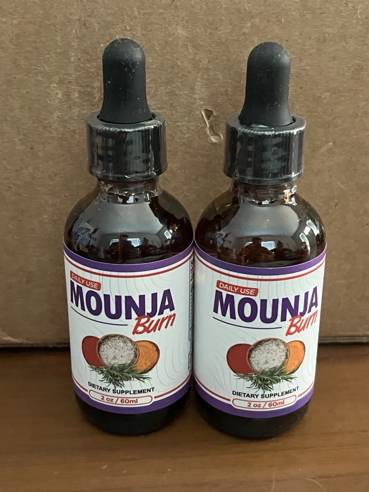 Mounja Burn Drops for Overall Wellness & Energy Supplement 60 ML Two New Bottles