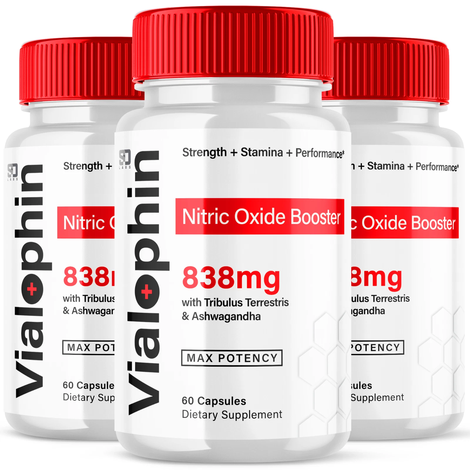 (3 Pack) Vialophin Male Pills, Maximize Energy, Vitality & Stamina 180 Capsules