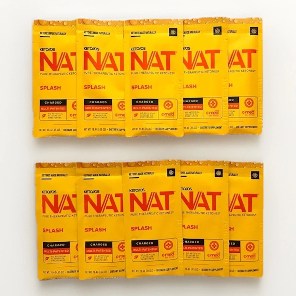 Pruvit Keto OS NAT KETONES Splash Charged 10 Packs Free Shipping