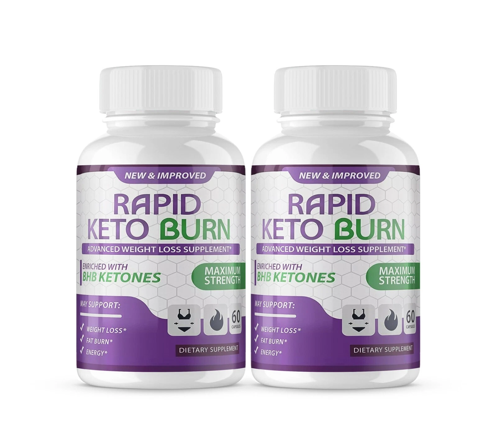 Rapid Keto Burn Dietary Supplement for Advance Weight Loss (120 Capsules) 2-Pack