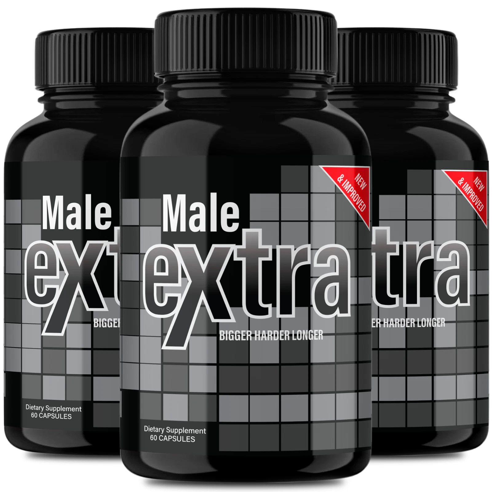 (3 Pack) Male Extra Enhancement Pills, MaleExtra Male Health Support Capsules