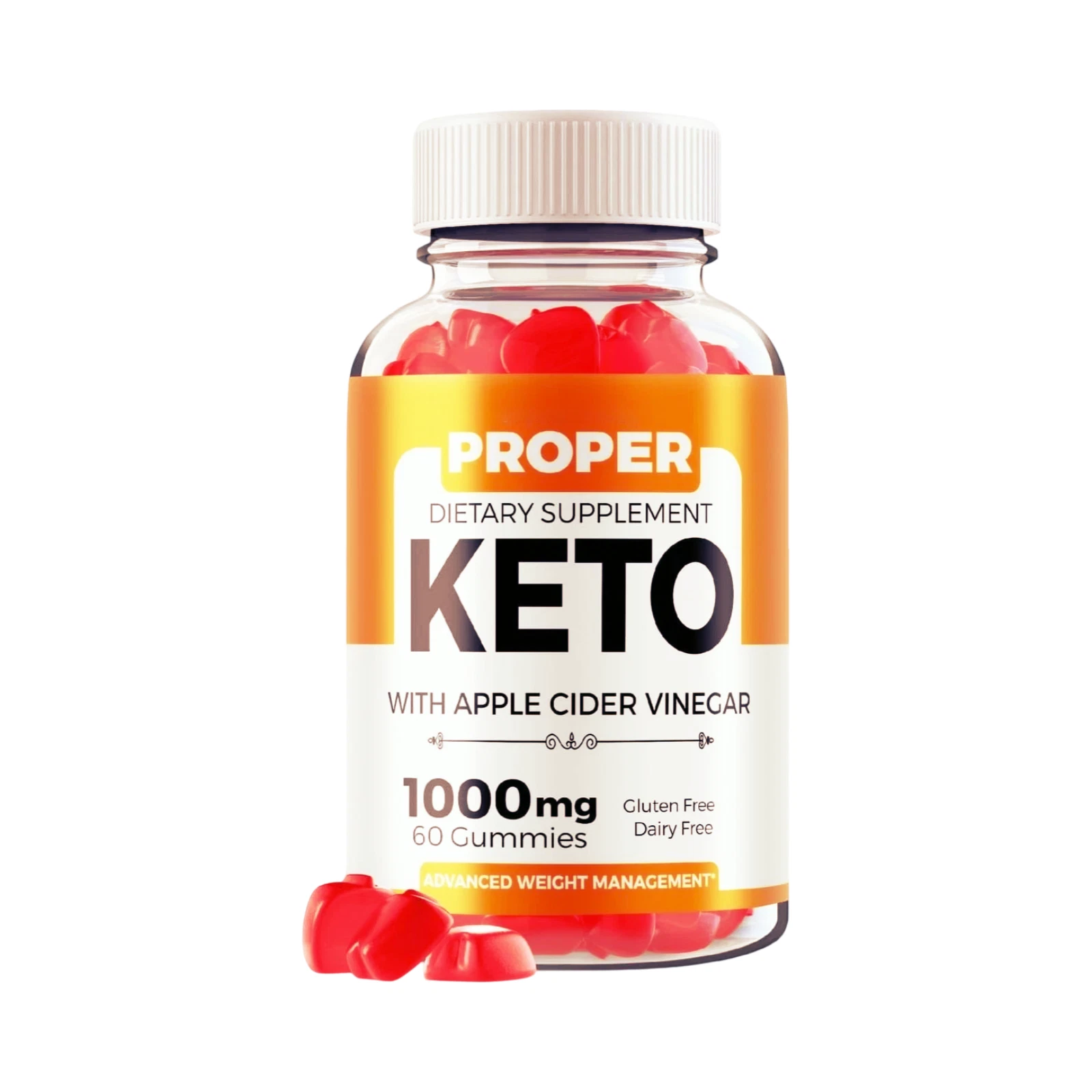 Proper Keto ACV Gummies, Proper Keto Gummies for Weight Loss - 60 Gummies