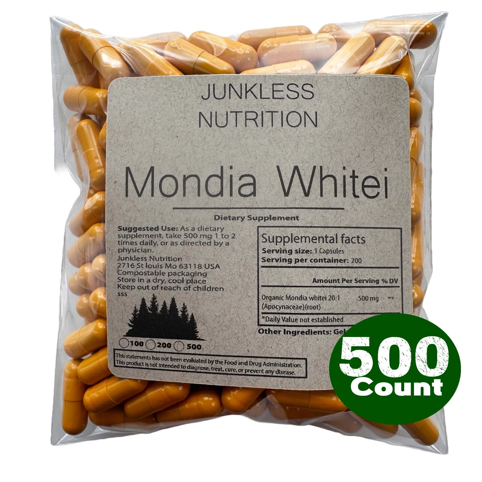 African Mondia Whitei Extract 20:1 Capsules Pure & High quality Extract