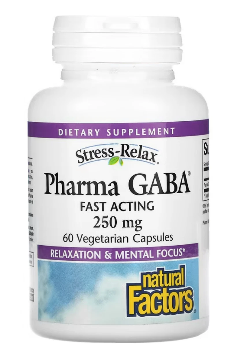 SALE Pharma GABA 250 mg Natural Factors - Stress Relax - 60 Caps 03/26 SALE