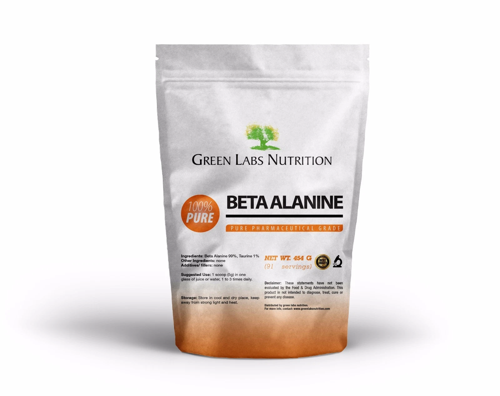 Beta-Alanine Powder 454g – Strength, Endurance & Muscle Support – Pharma Grade