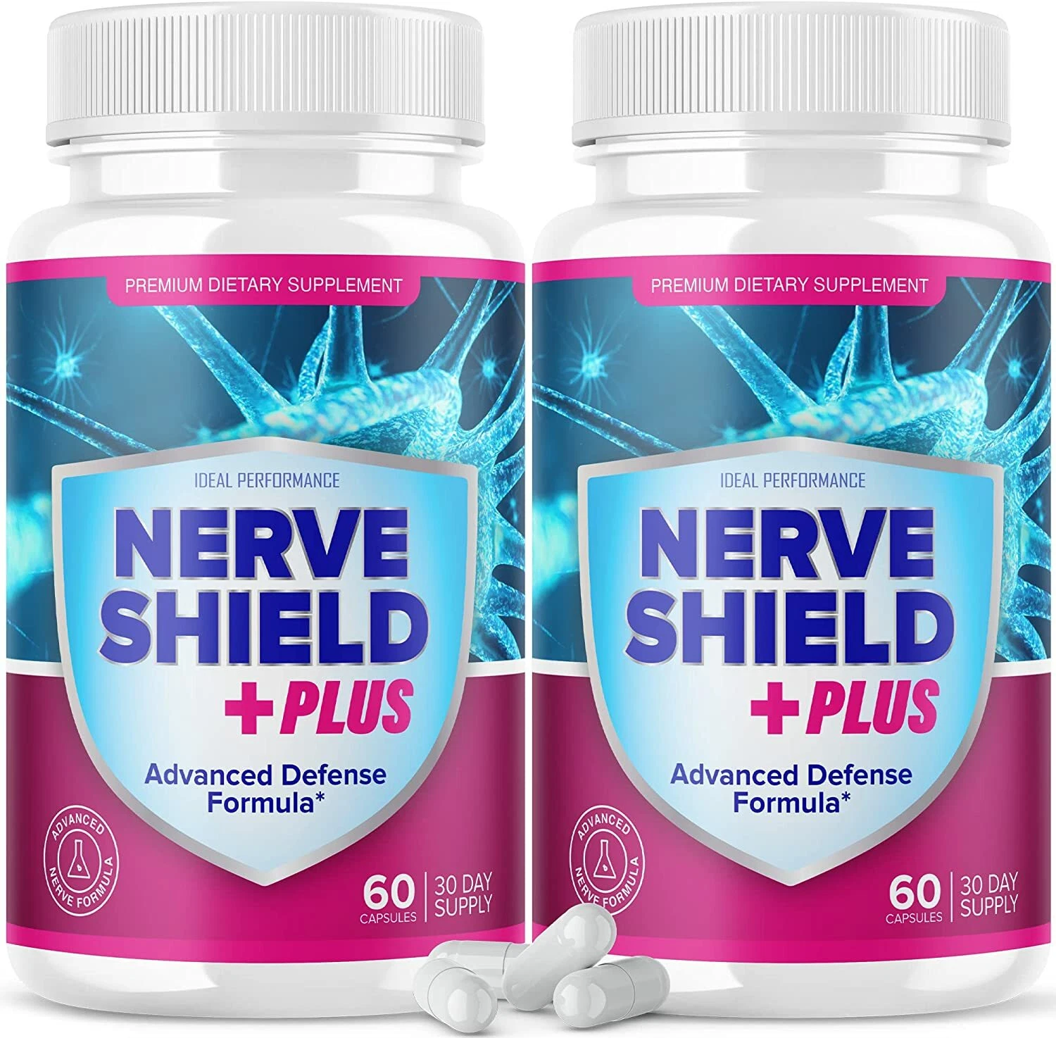 Nerve Shield Plus Pills Original Supplement Advanced Nerve Formula 120 Cap 2Pack