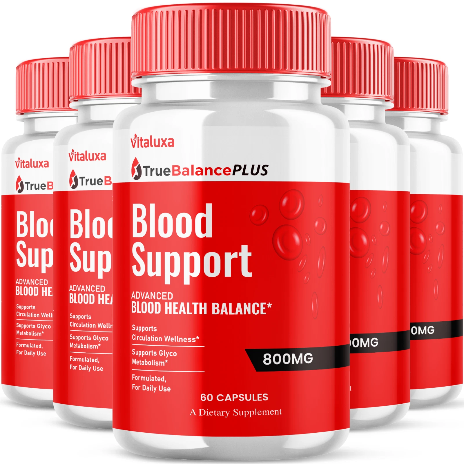 (5 Pack) True Balance Blood Support Capsules, TrueBalance Formula (300 Capsules)