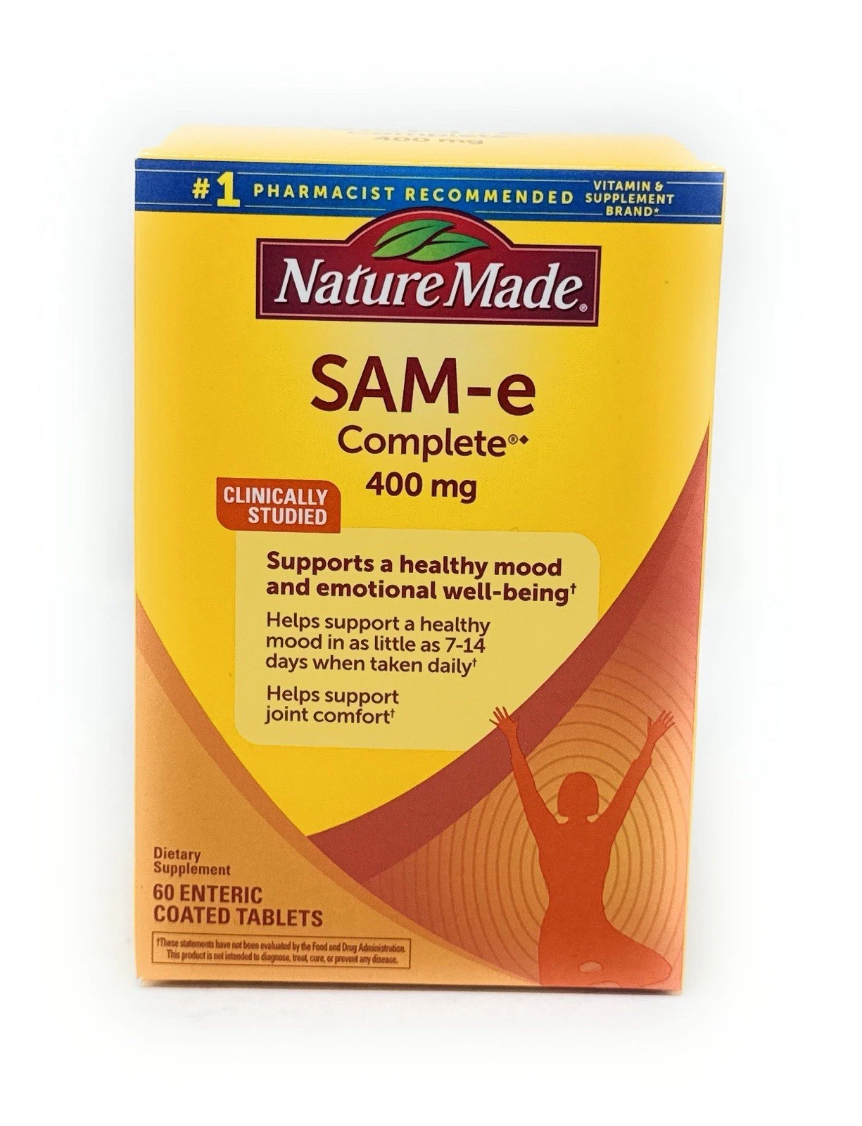 Nature Made SAM-e Complete 400 mg, Dietary Supplement for Mood Support,60 Tablet