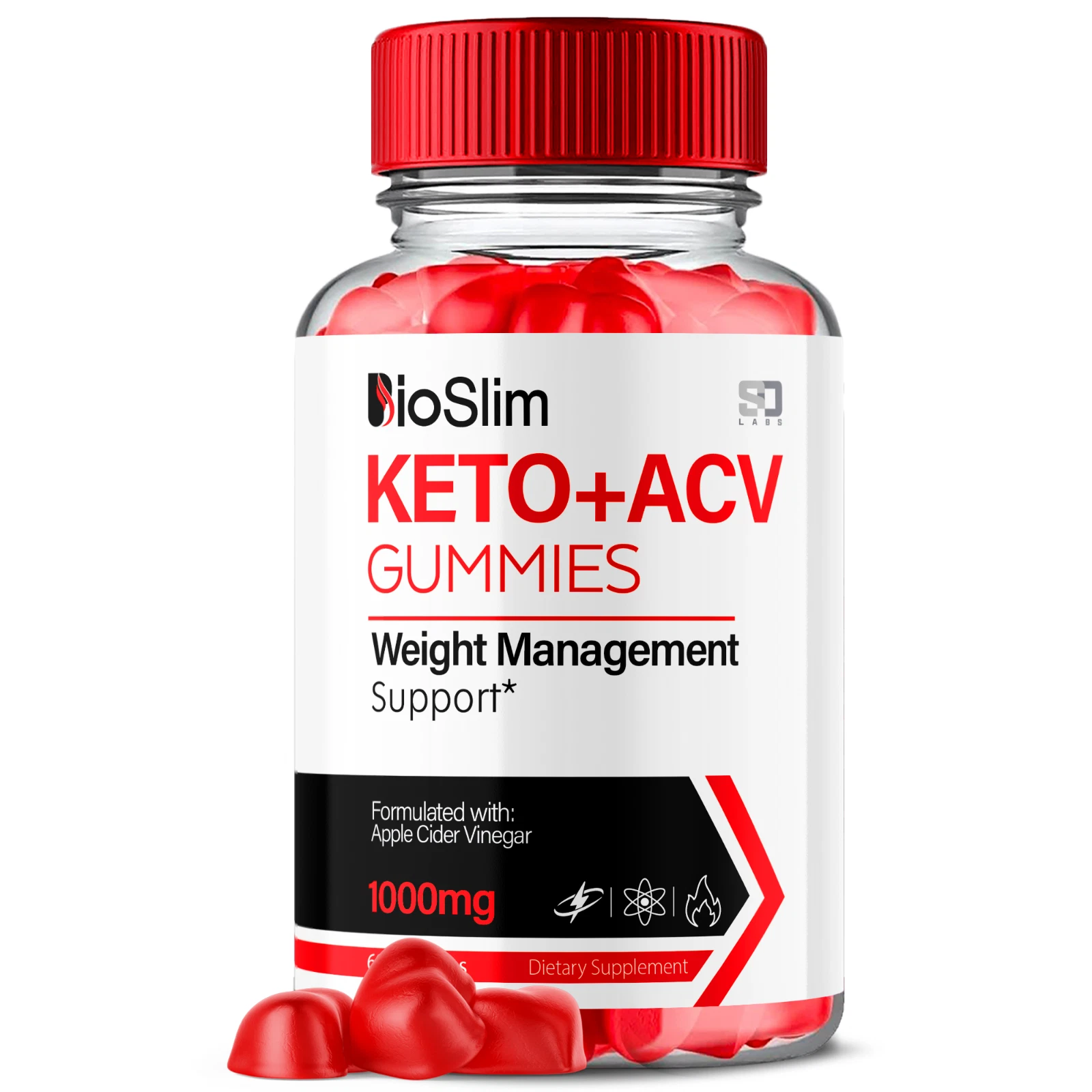 BioSlim Keto ACV Gummies - Enhance Energy and Support Fat Burn 60 Gummies