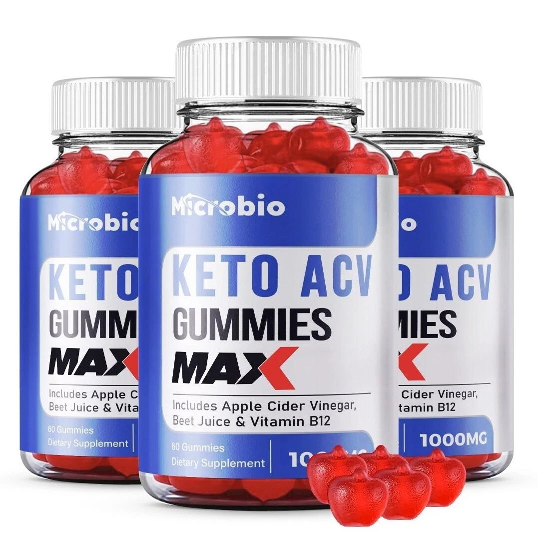(3 Pack) Microbio MAX Keto Gummies, Micro Bio ACV Maxmium Weight Loss Gummies