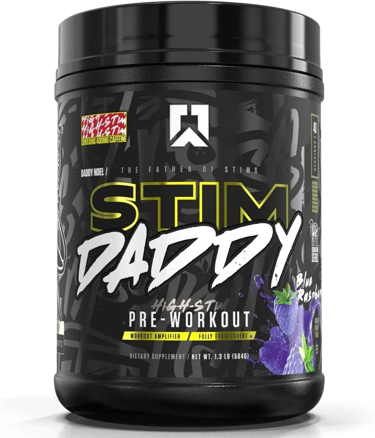 RYSE Stim Daddy Pre-Workout - Blue Raspberry (40 Servings) NEW SEALED