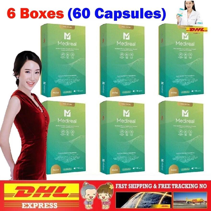 6X Medireal Dietary Supplement Product by Medaily Controls Hunger Burn Cellulite