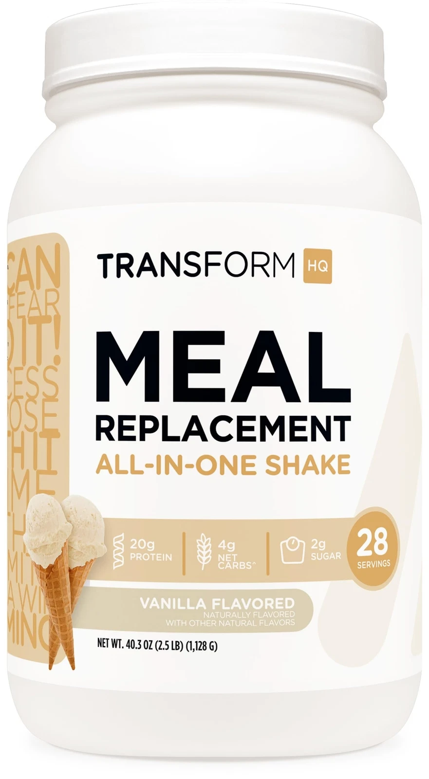 TransformHQ Meal Replacement Shake Powder 28 Servings Vanilla - Gluten Free N...