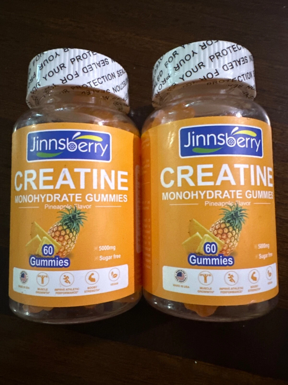 2 units - Creatine Monohydrate Gummies 5000mg Supplement, Lemon Flvr, 60Ct each