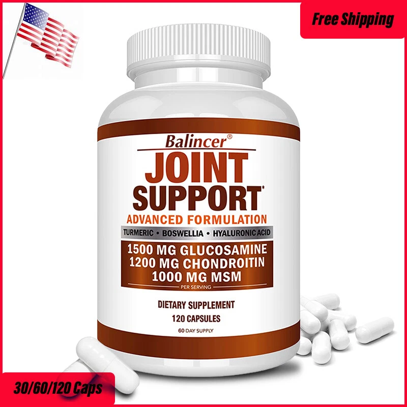Glucosamine Chondroitin Turmeric MSM Triple Strength Joint Support 30/60/120Caps