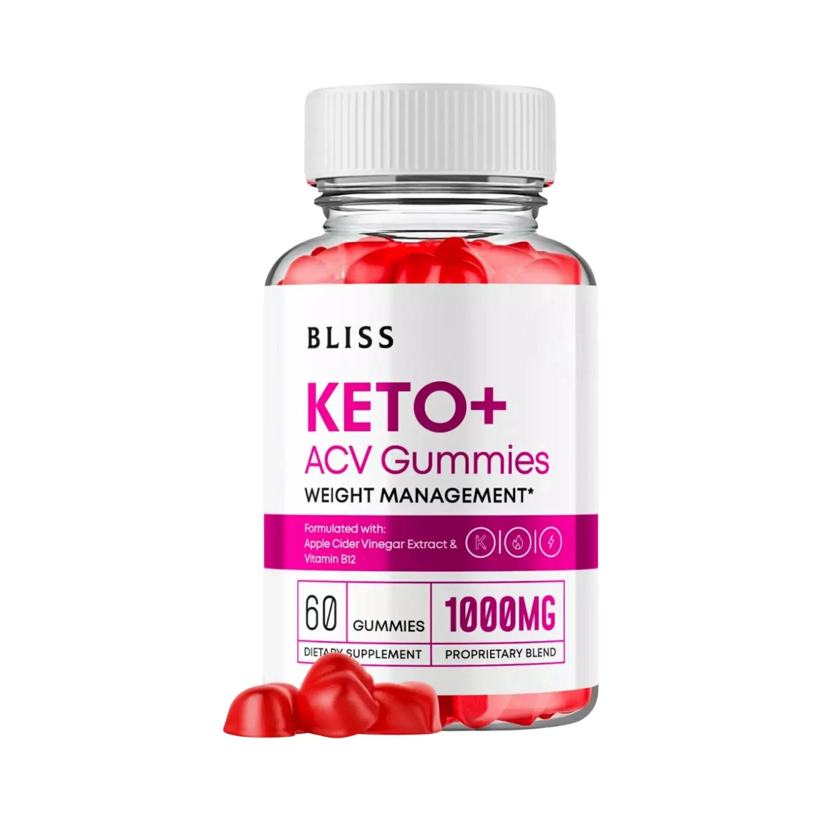 Bliss Keto Gummies, Bliss Keto ACV Gummies Weight Loss (60 Gummies)