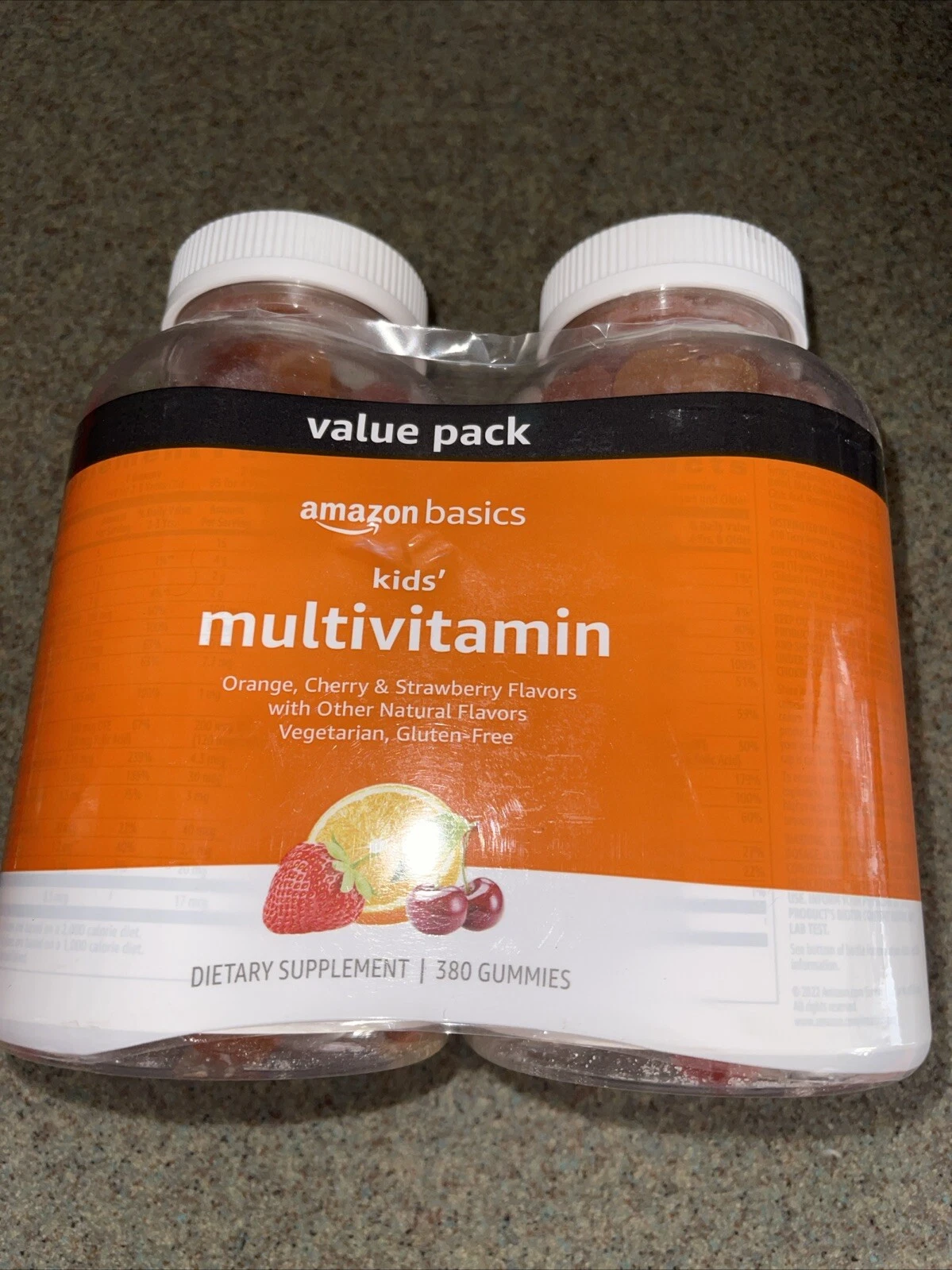 Amazon Basics Value Pack - Kids' Multivitamin - 380 Gummies (2) - Ex 7/25