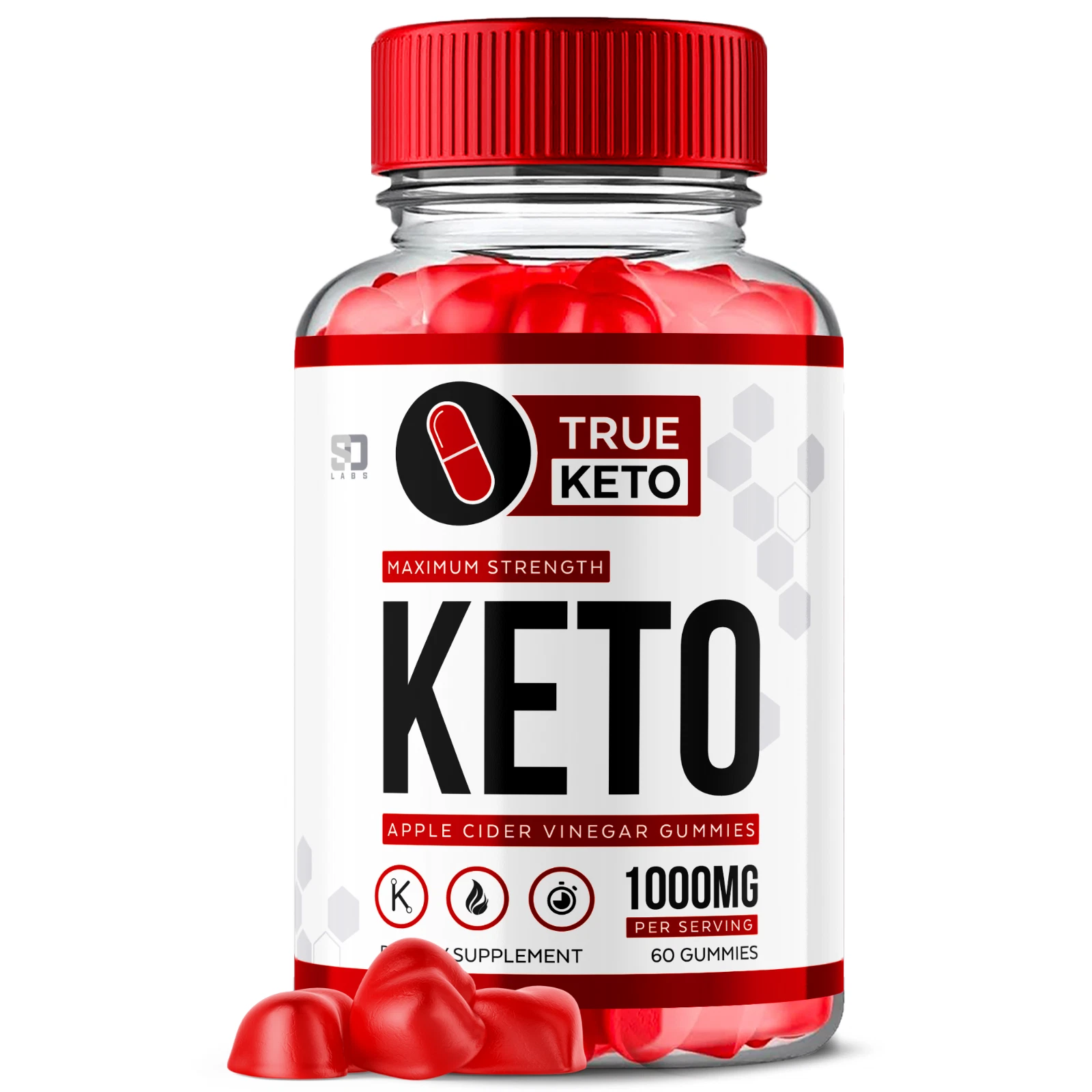 True Keto Gummies, True Keto ACV Gummies Weight Loss, Fat Burn (60 Gummies)