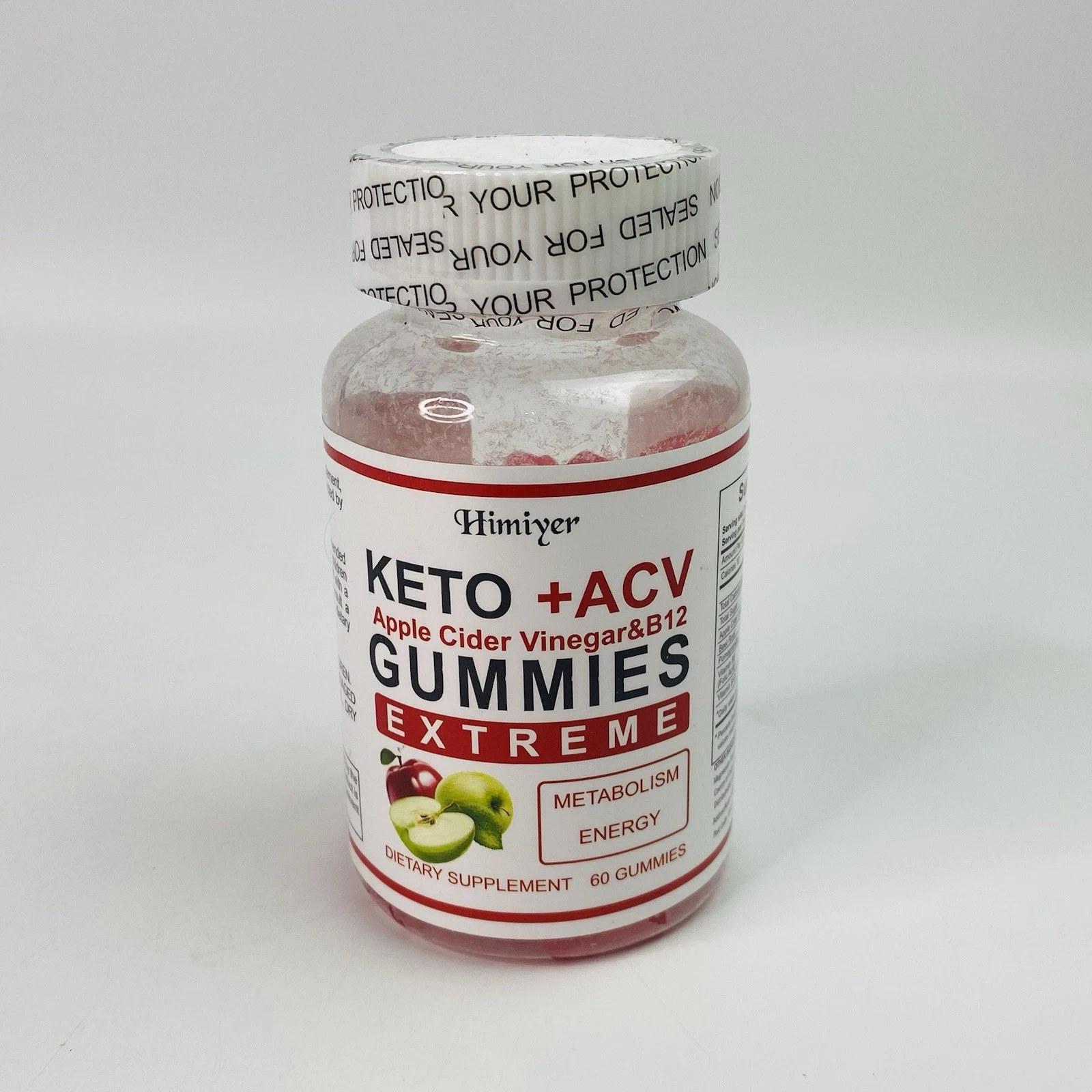 Himiyer Keto +ACV Apple Cider Vinegar & B12 Gummies Metabolism 60 Count NEW!