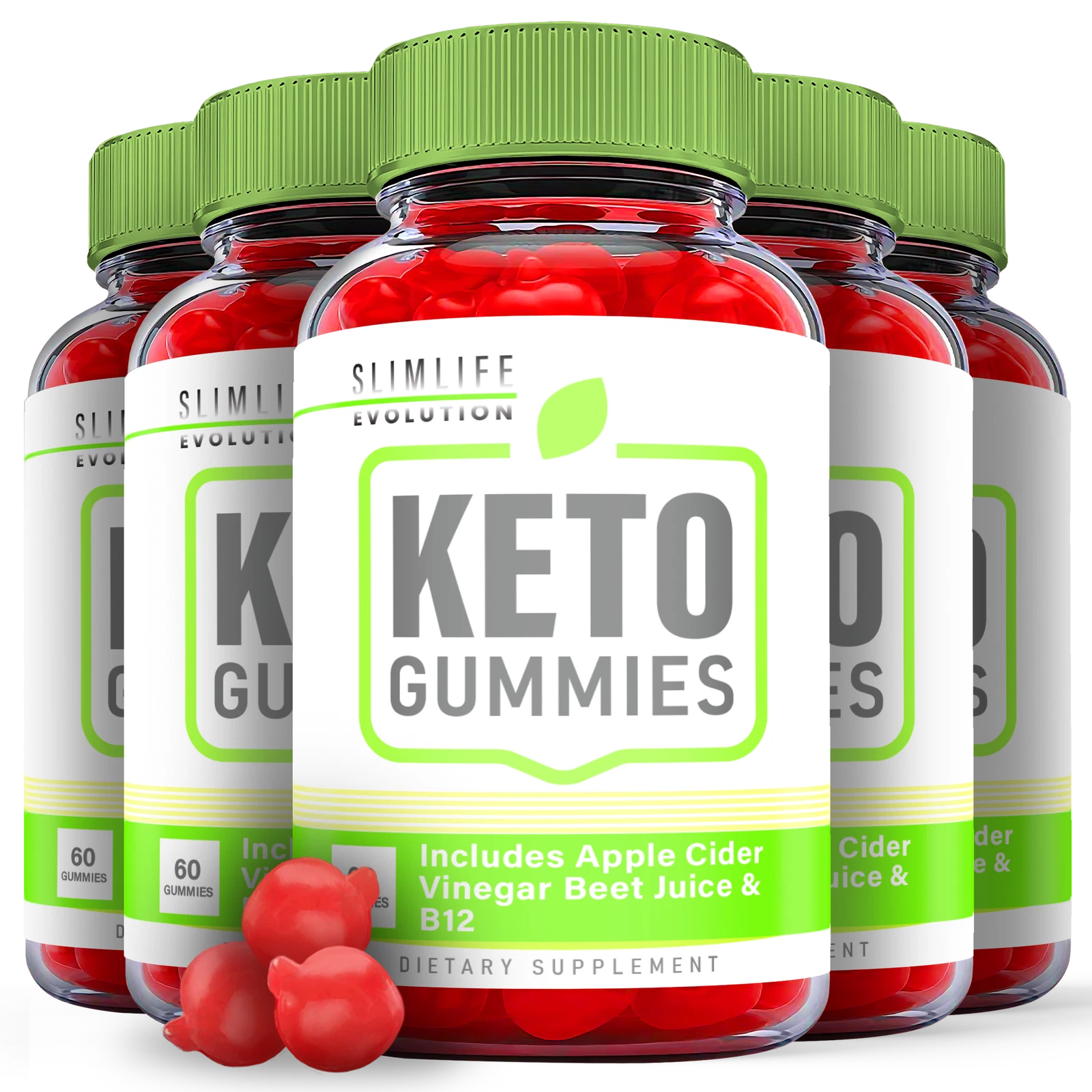 Slimlife Evolution Keto Gummies - Slim life ACV Gummy Weight Loss OFFICIAL-5Pack