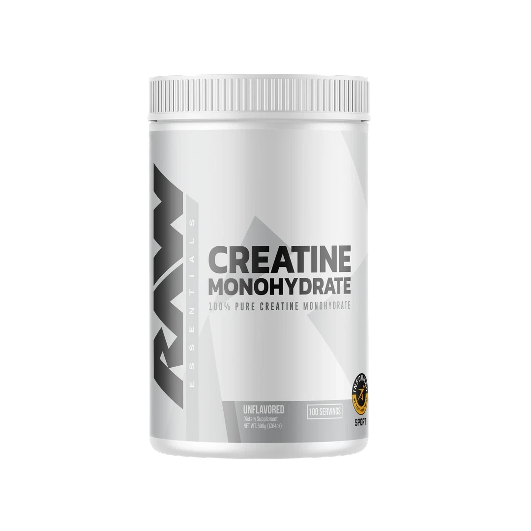 RAW NUTRITION CREATINE MONOHYDRATE POWDER Power Strength Performance 100 Serving