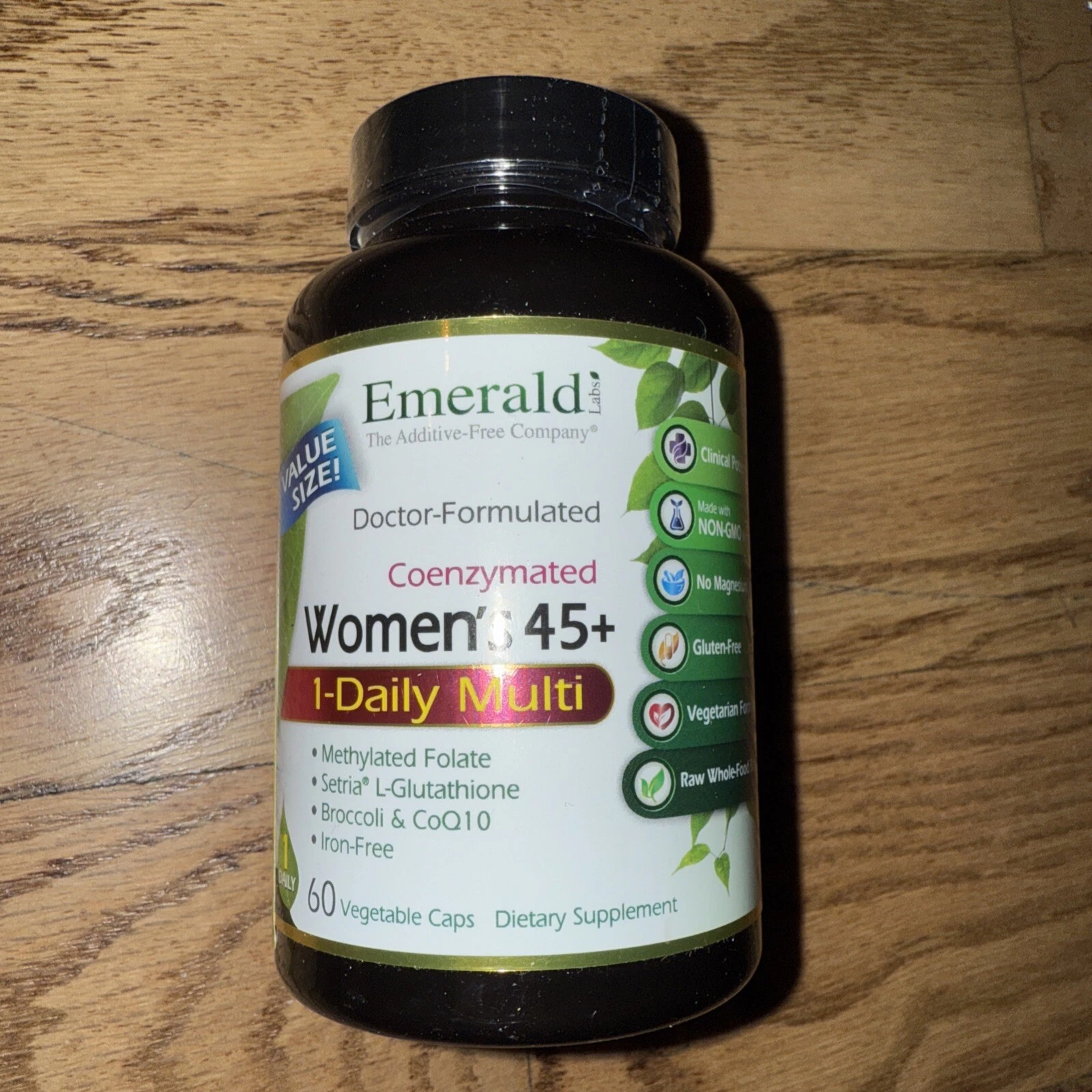 Emerald Labs Women's 45+ Daily Multi -with Coenzymated B's 60 Caps Exp 5/27