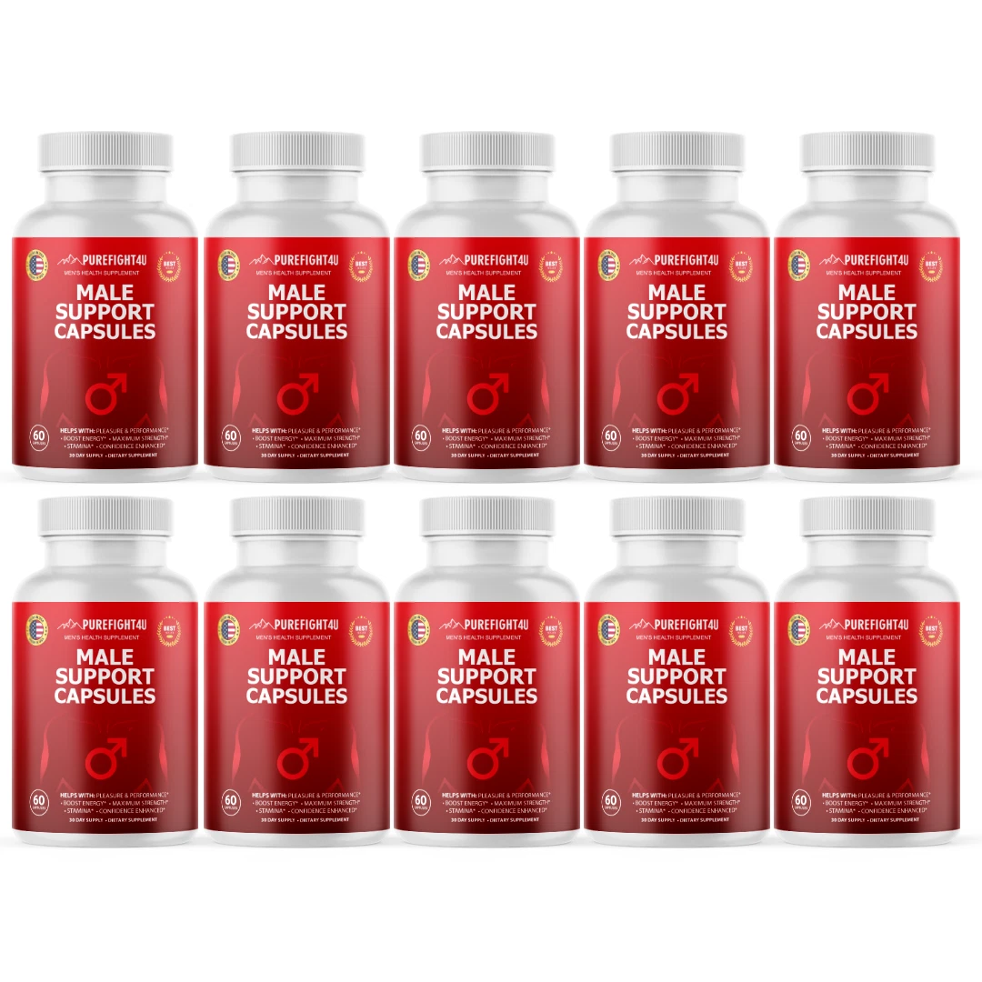 Male Support Capsules Helps Male Pleasure & Performance Supplement 10 Bottles