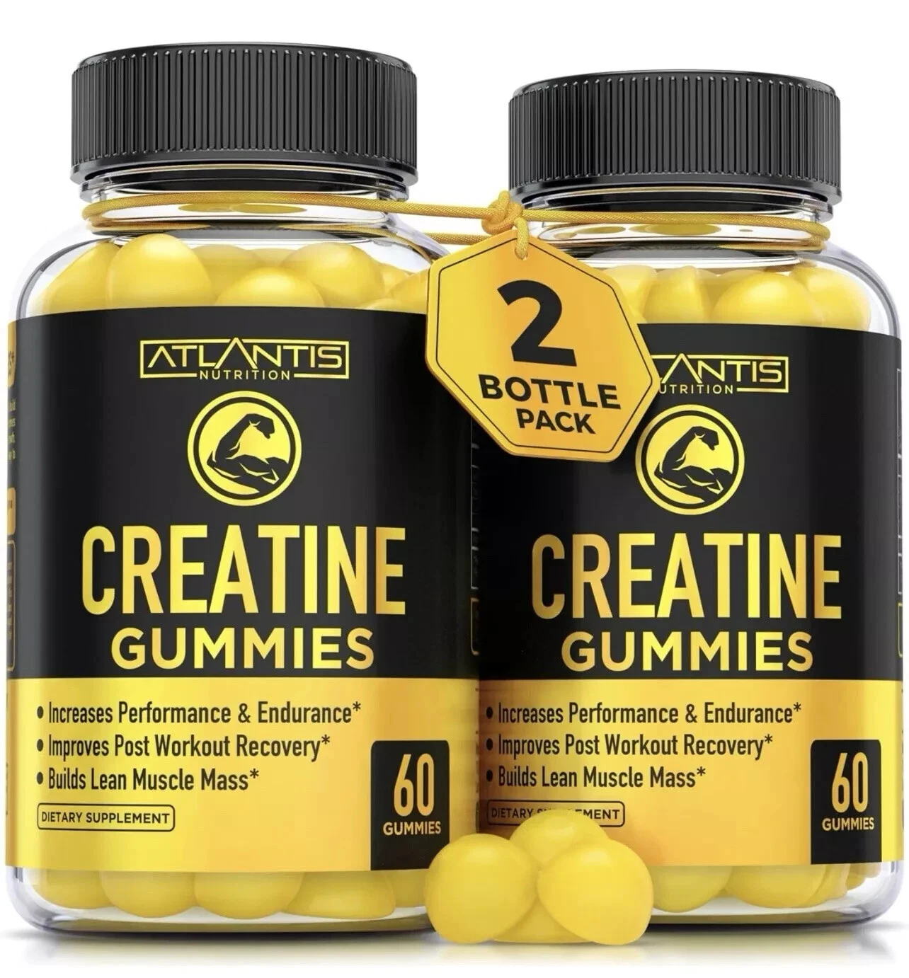 Creatine Monohydrate Gummies for Strength & Athletic Performance 120ct (2pk)