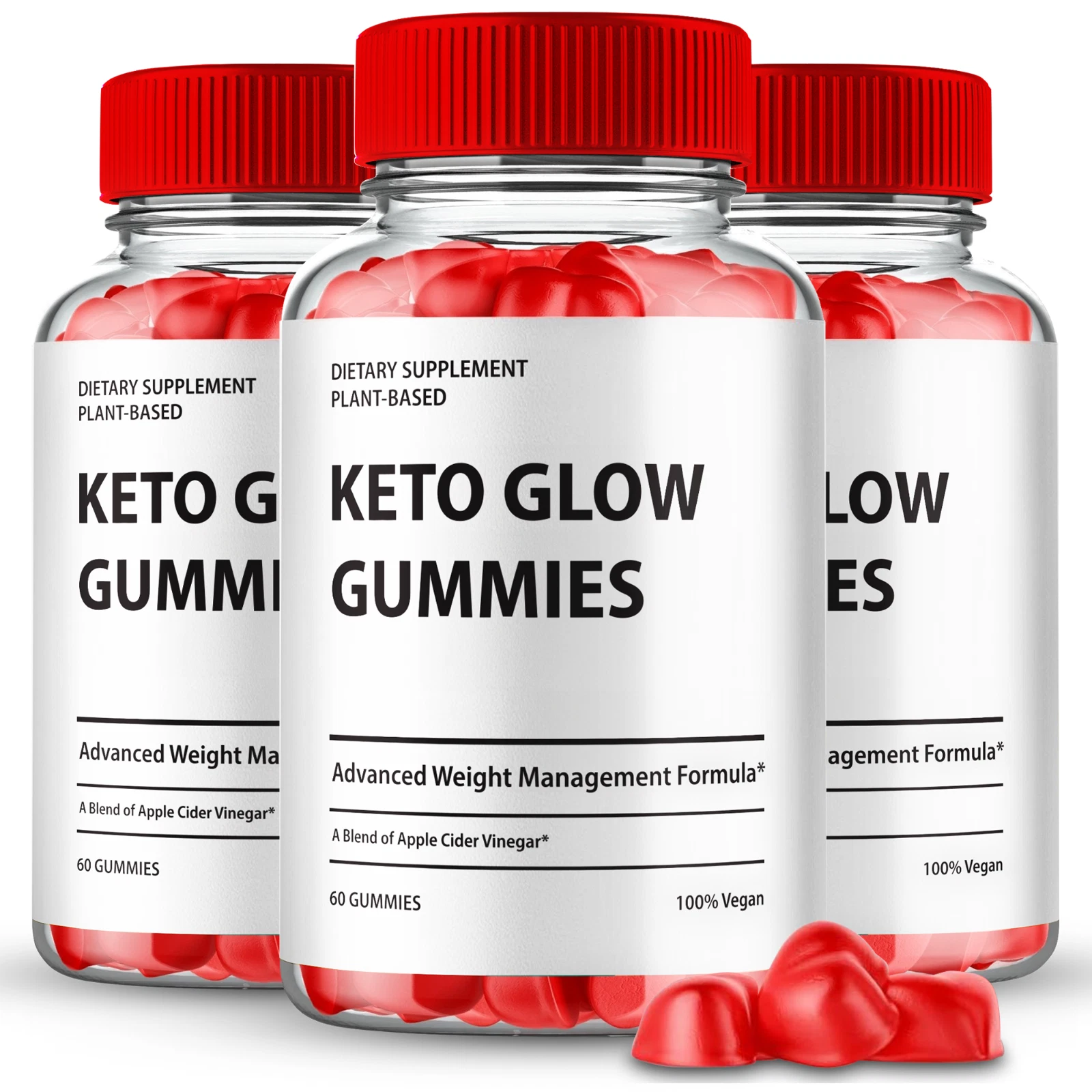 (3 Pack) Keto Glow Keto ACV Weight Loss Gummies, KetoGlow ACV Gummies for Energy