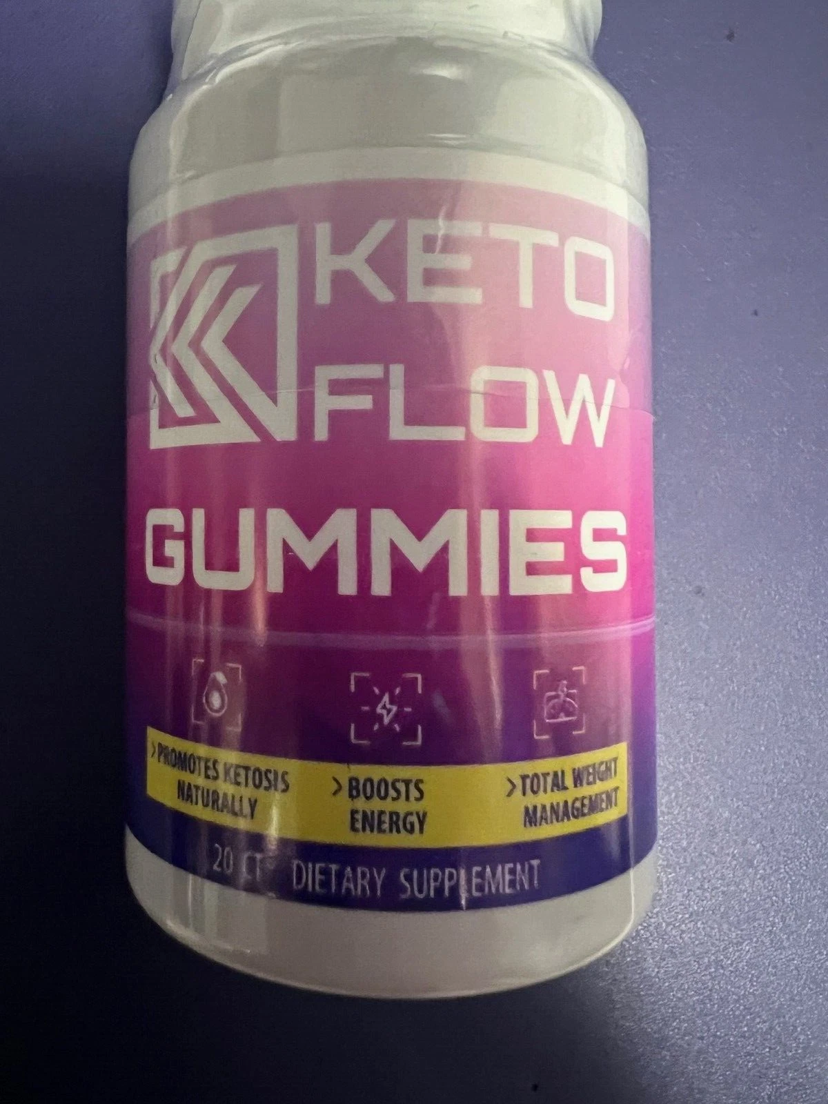 20 count Keto Flow Keto/ACV Gummies, Weight Loss and Energy