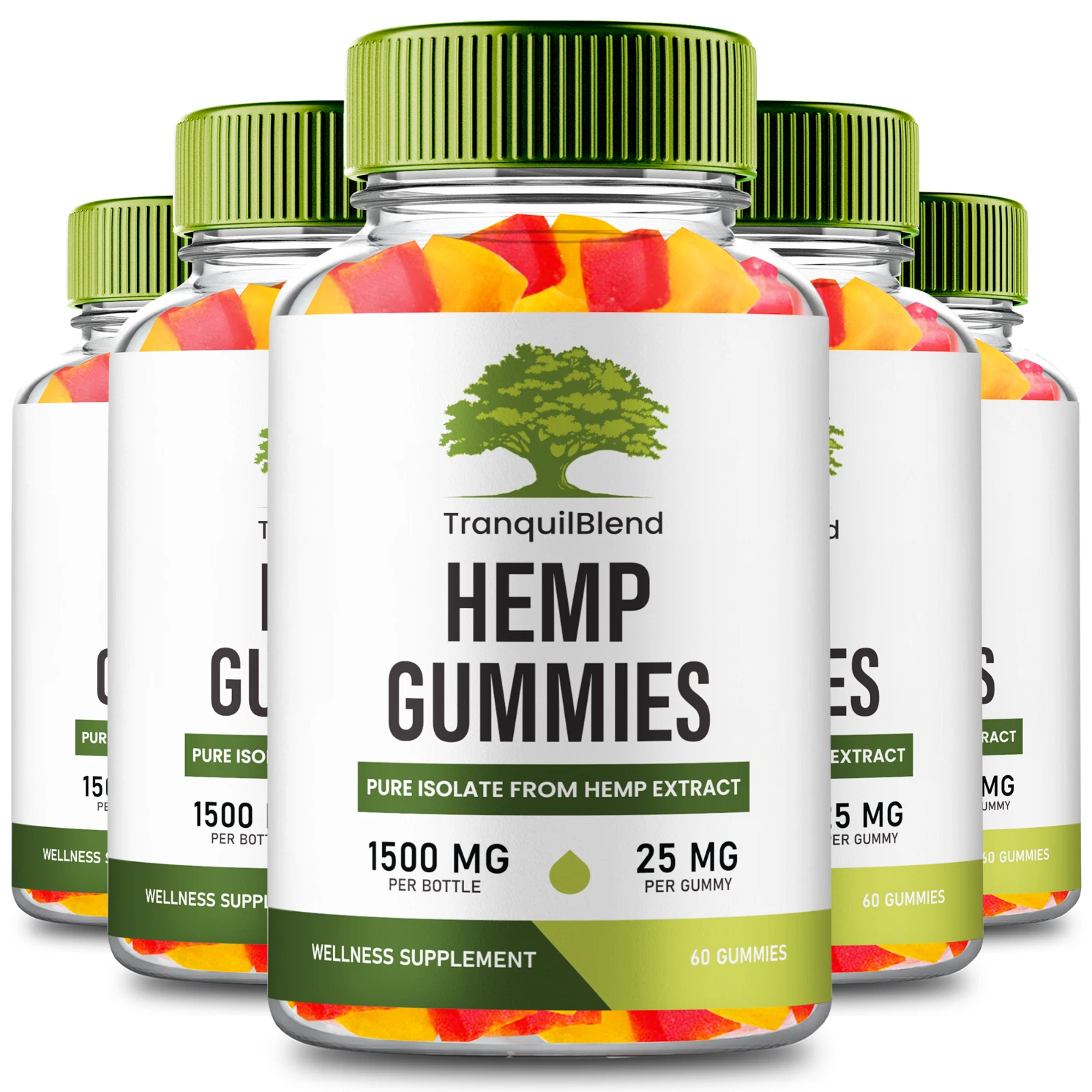 (5 Pack) TranquilBlend Gummies, TranquilBlend Health and Wellness Support Gummy