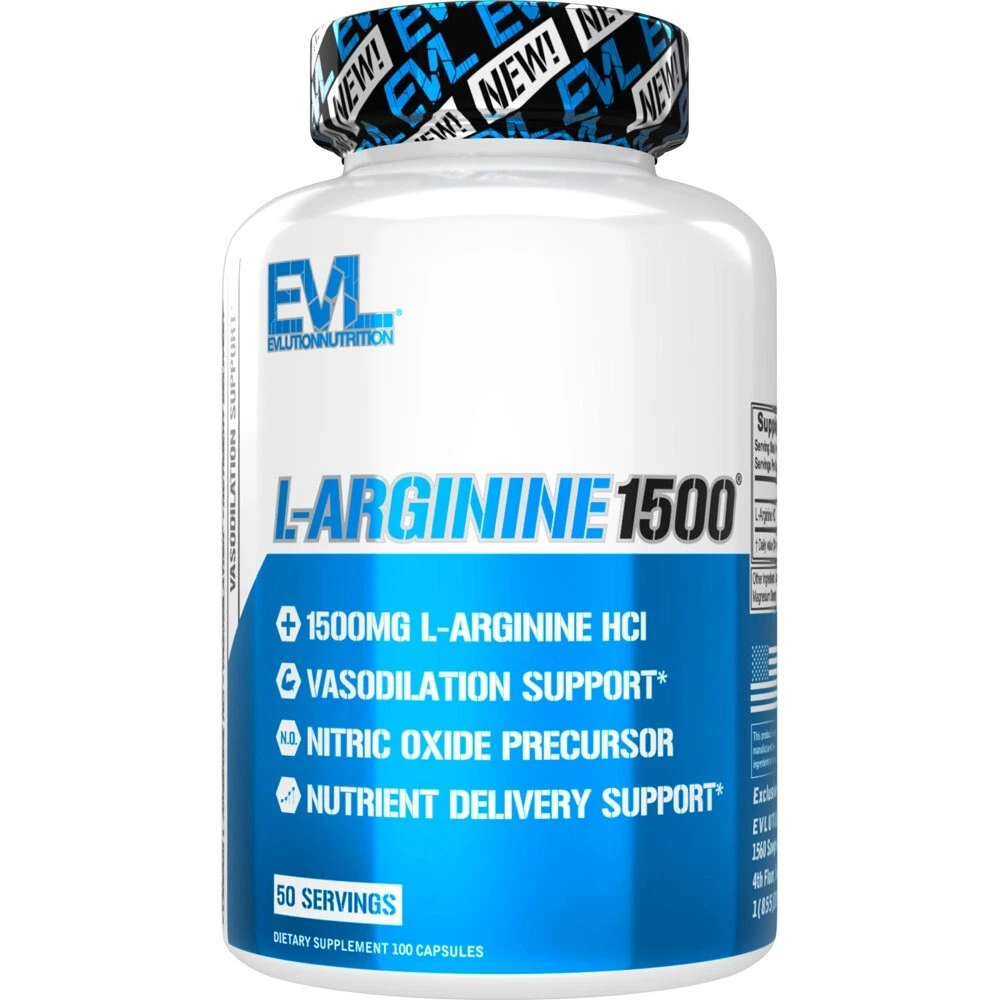 EVL L-Arginine: High Potency Nitric Oxide Booster for Massive Pumps & Hardness